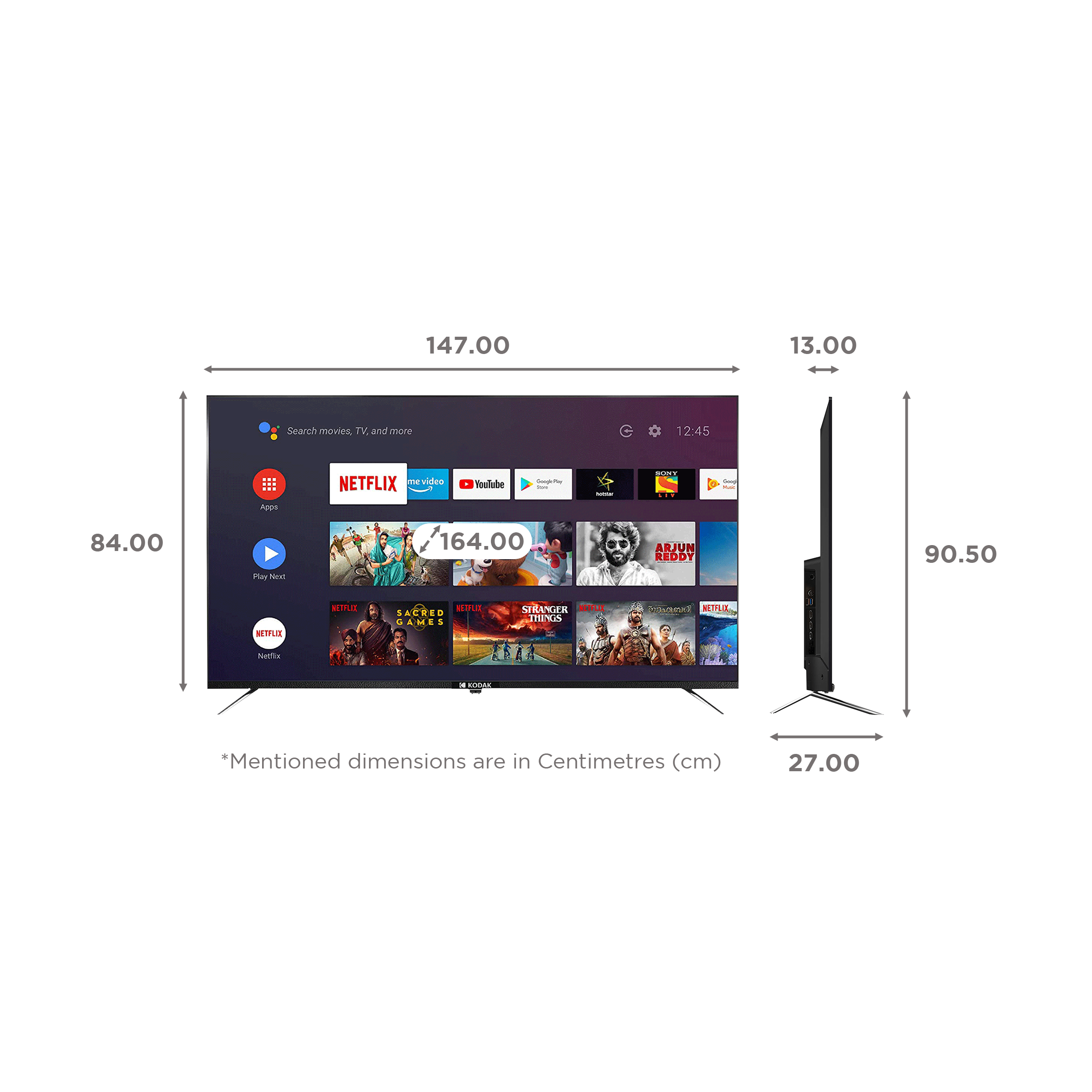 KODAK CA Series 165 cm (65 inch) 4K Ultra HD LED Android TV with Google Assistant (2020 model) KODAK CA Series 165 cm (65 inch) 4K Ultra HD LED Android TV with Google Assistant (2020 model)_2