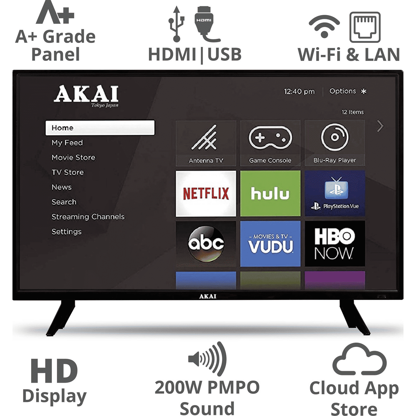 Akai 80 cm (32 inch) HD Ready LED Smart Android TV with A+ Grade Panel (2021 model)_9