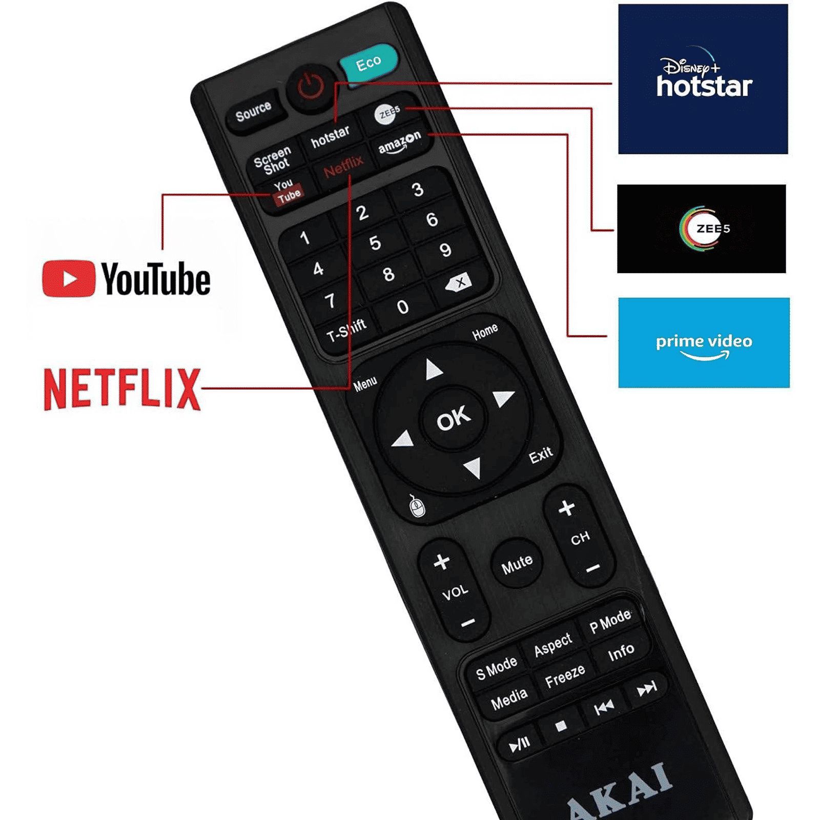 AKAI 98 cm (40 inch) HD Ready LED Smart Android TV with A+ Grade Panel (2021 model)_6