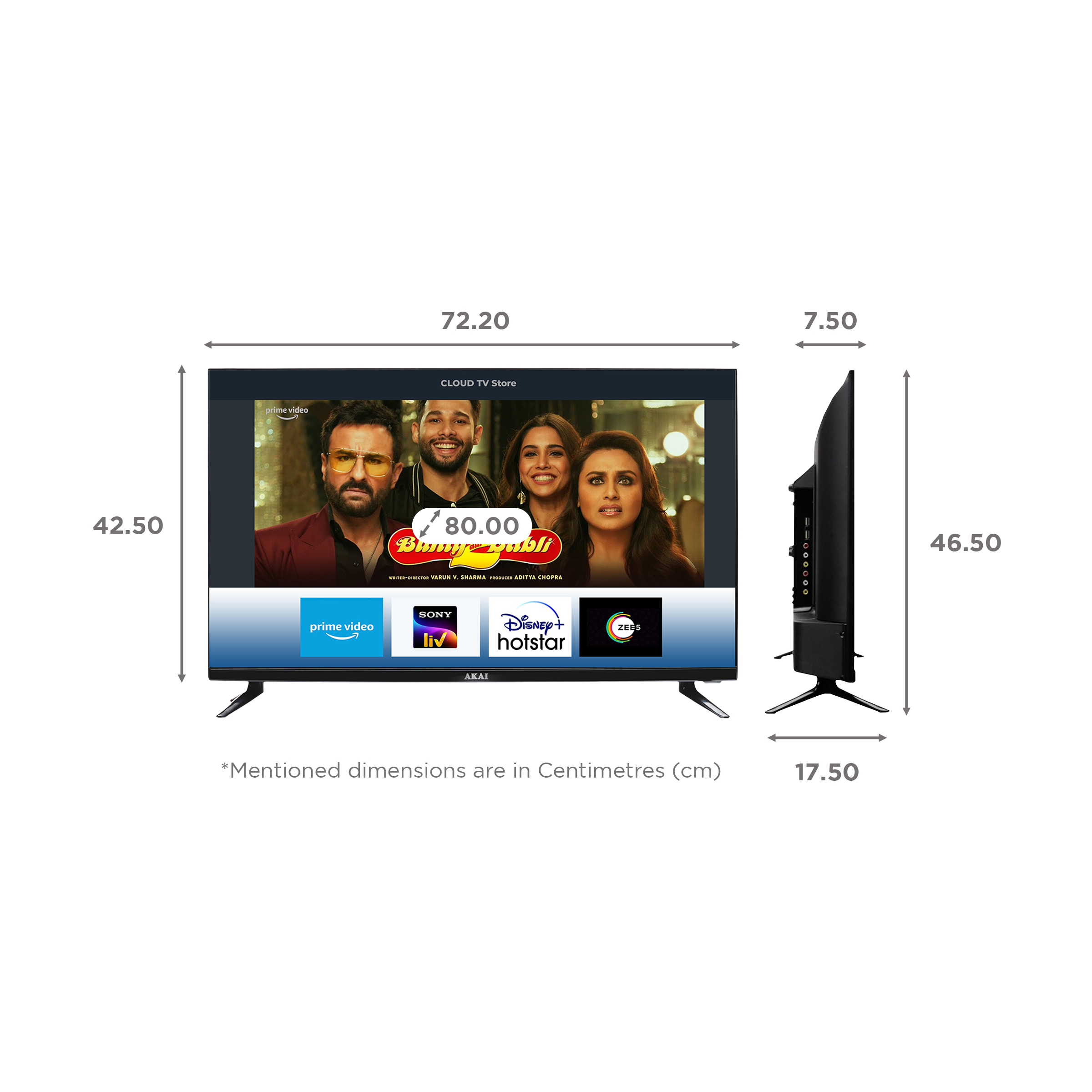 Akai 80 cm (32 inch) HD Ready LED Smart Android TV with Dolby Audio (2021 model) Akai 80 cm (32 inch) HD Ready LED Smart Android TV with Dolby Audio (2021 model)_2