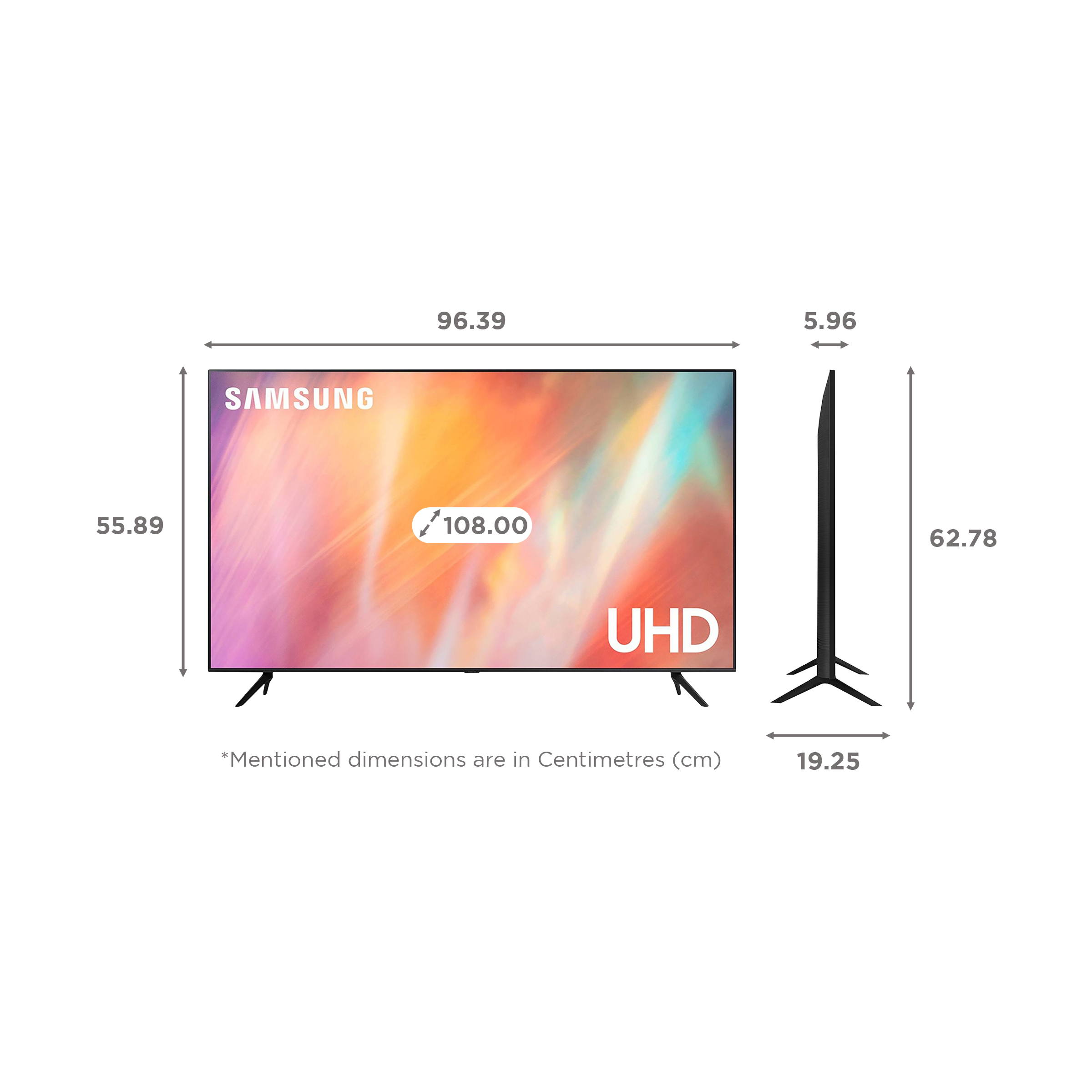 SAMSUNG Crystal 4K Pro 108 cm (43 inch) 4K Ultra HD LED Tizen TV with Alexa Compatibility (2021 model)_2