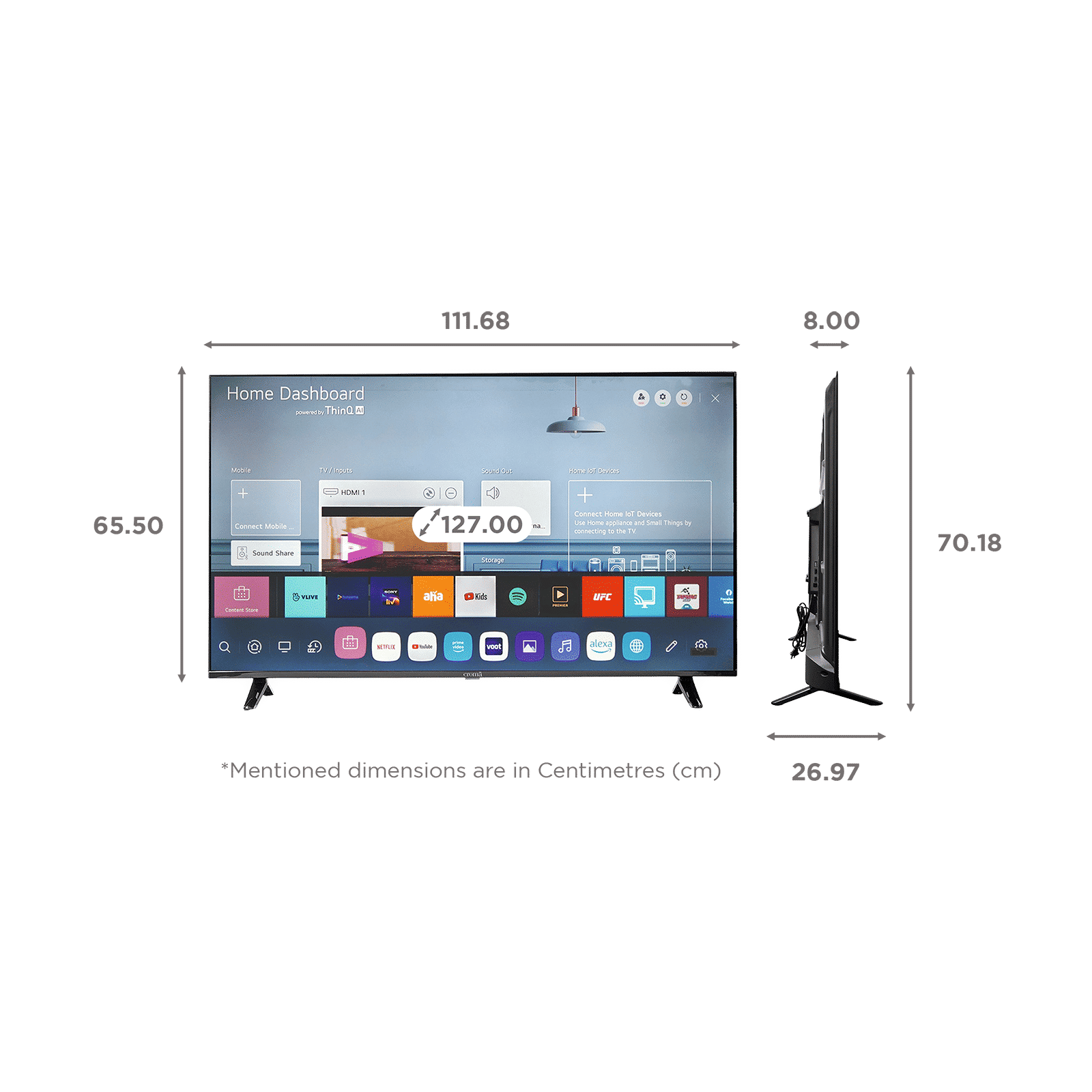 Croma 127 cm (50 inch) 4K Ultra HD LED Smart WebOS TV with Dolby Audio Croma 127 cm (50 inch) 4K Ultra HD LED Smart WebOS TV with Dolby Audio_2
