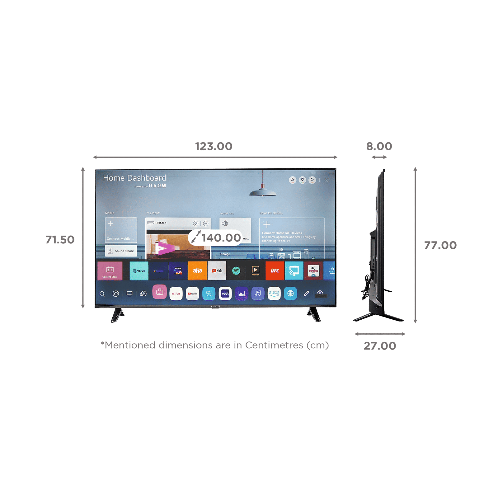Croma 140 cm (55 inch) 4K Ultra HD LED Smart WebOS TV with Google Assistant_2