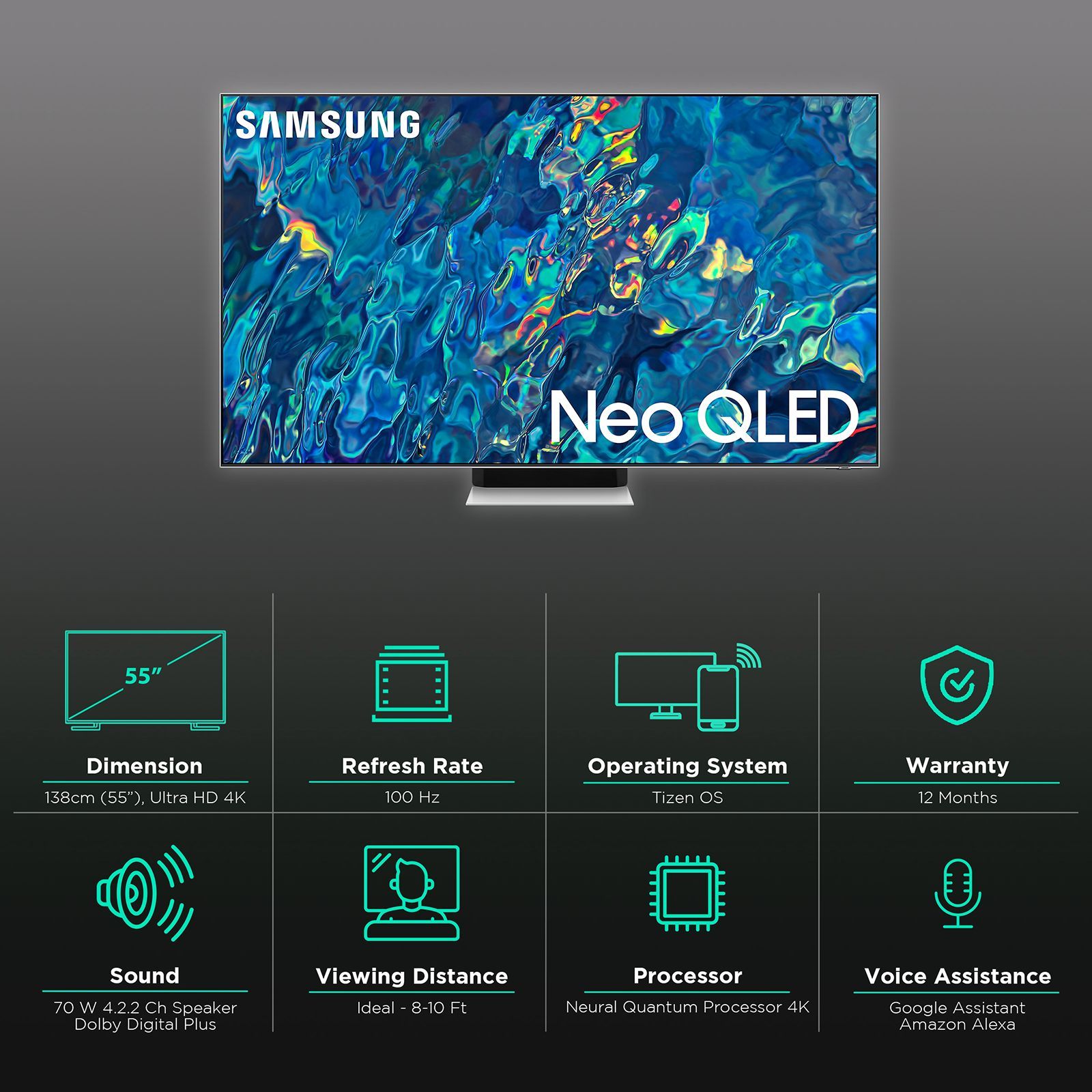 SAMSUNG Series 9 138 cm (55 inch) QLED 4K Ultra HD Tizen TV with Alexa Compatibility (2022 model) SAMSUNG Series 9 138 cm (55 inch) QLED 4K Ultra HD Tizen TV with Alexa Compatibility (2022 model)_3
