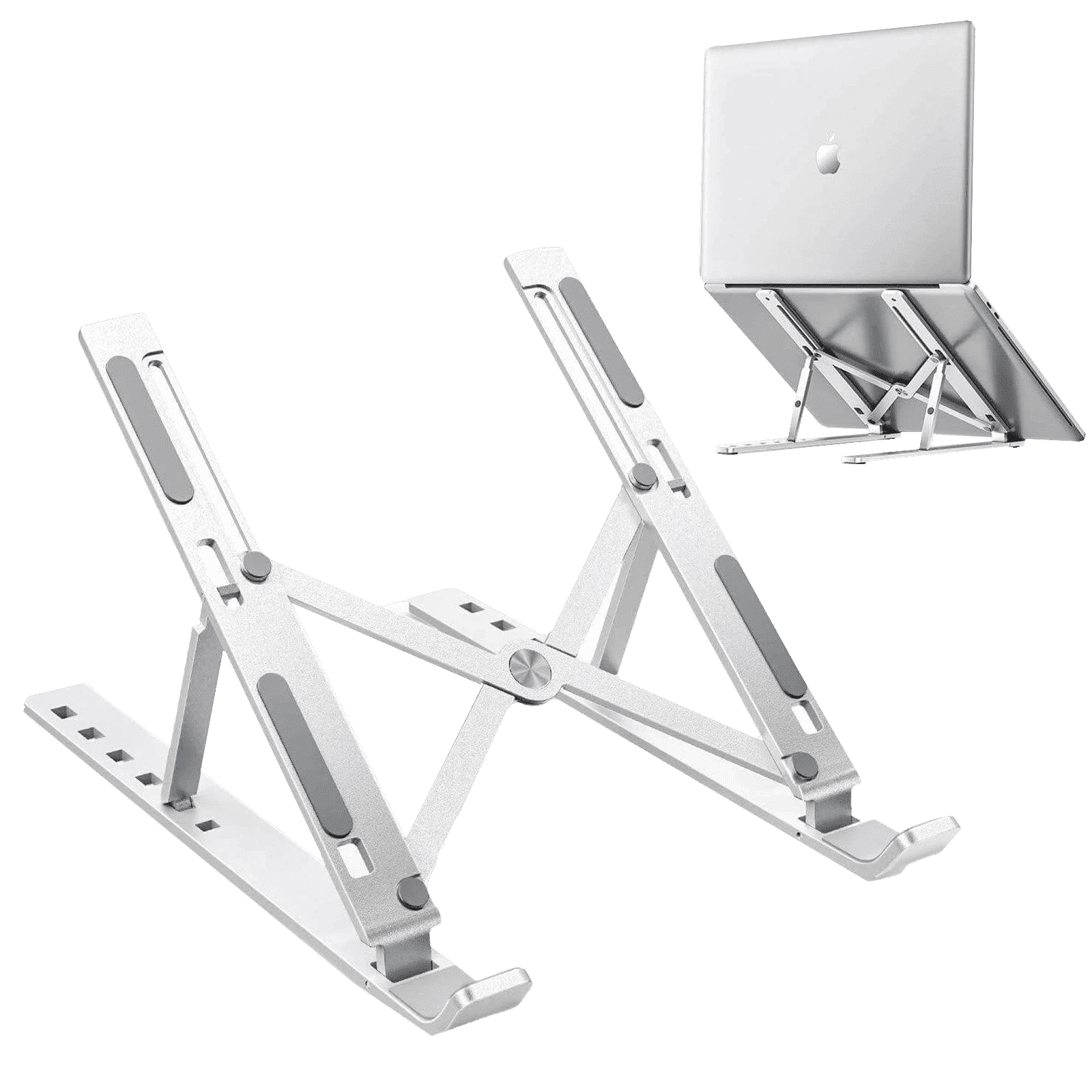 Croma Stand For Laptops Upto 15 Inch (Foldable Design, CRSP015AOC016515, Silver)_1