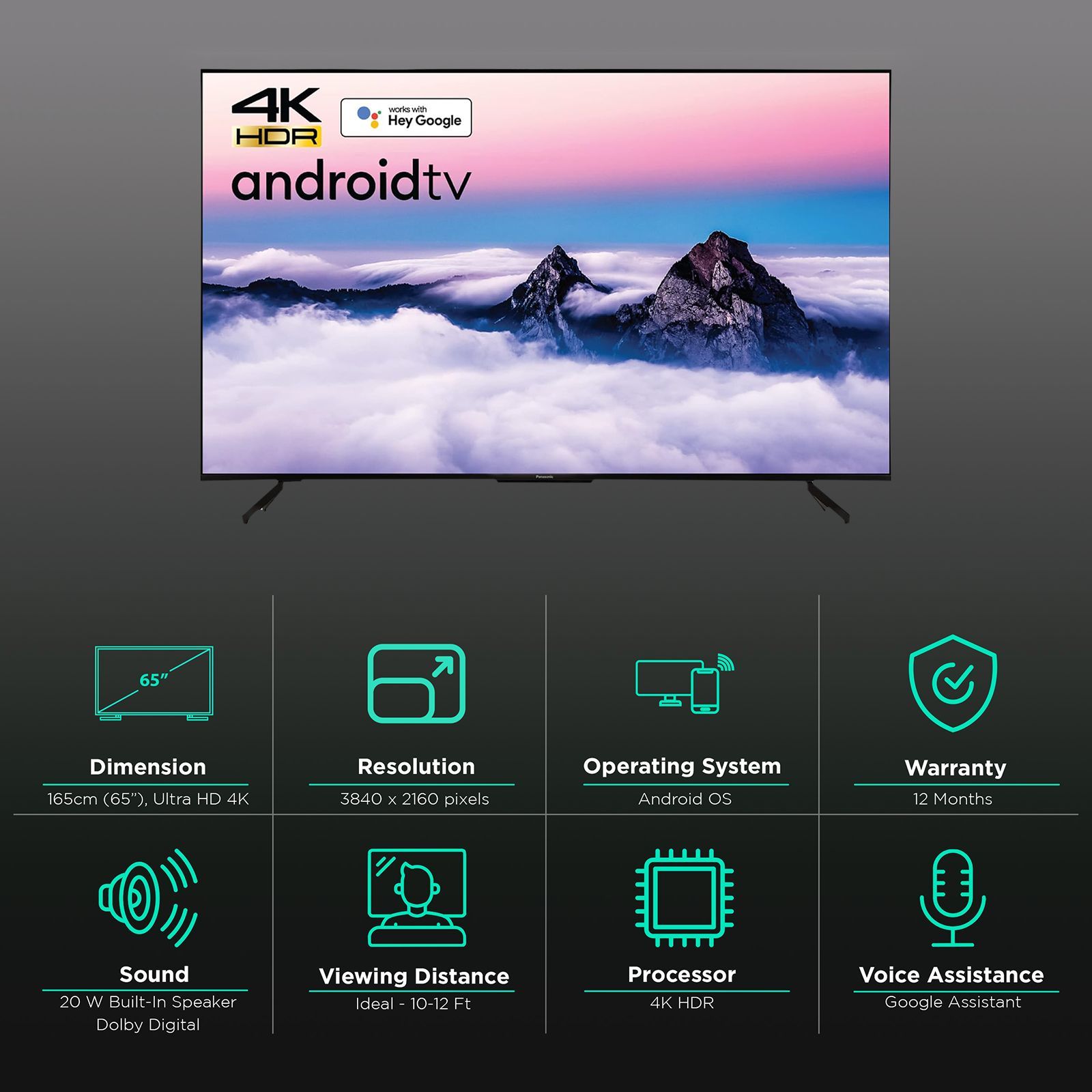 Panasonic LX 165 cm (65 inch) 4K Ultra HD LED Android TV with Google Assistant Panasonic LX 165 cm (65 inch) 4K Ultra HD LED Android TV with Google Assistant_3