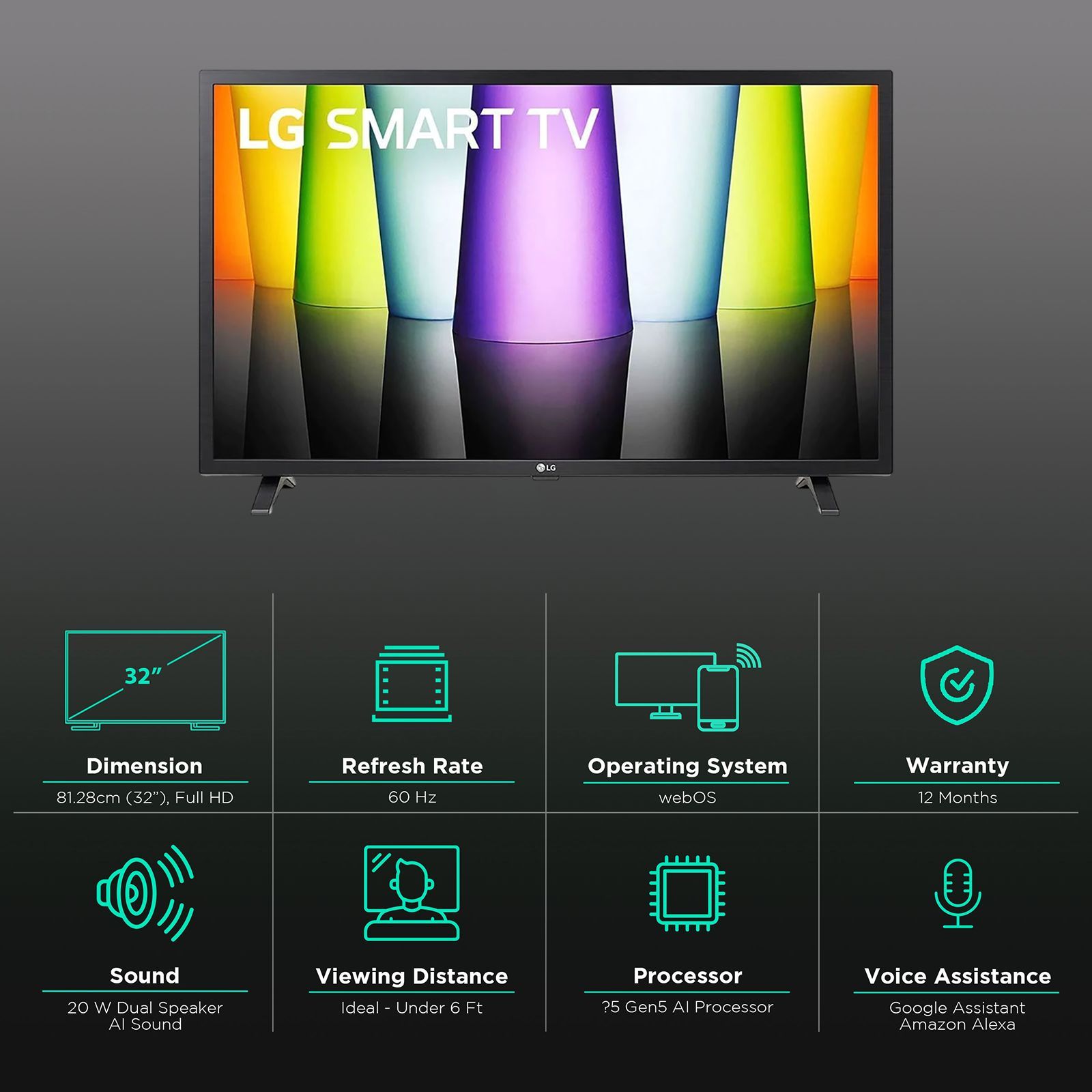 LG LQ63 81.28 cm (32 inch) Full HD LED Smart WebOS TV with Alexa Compatibility_3