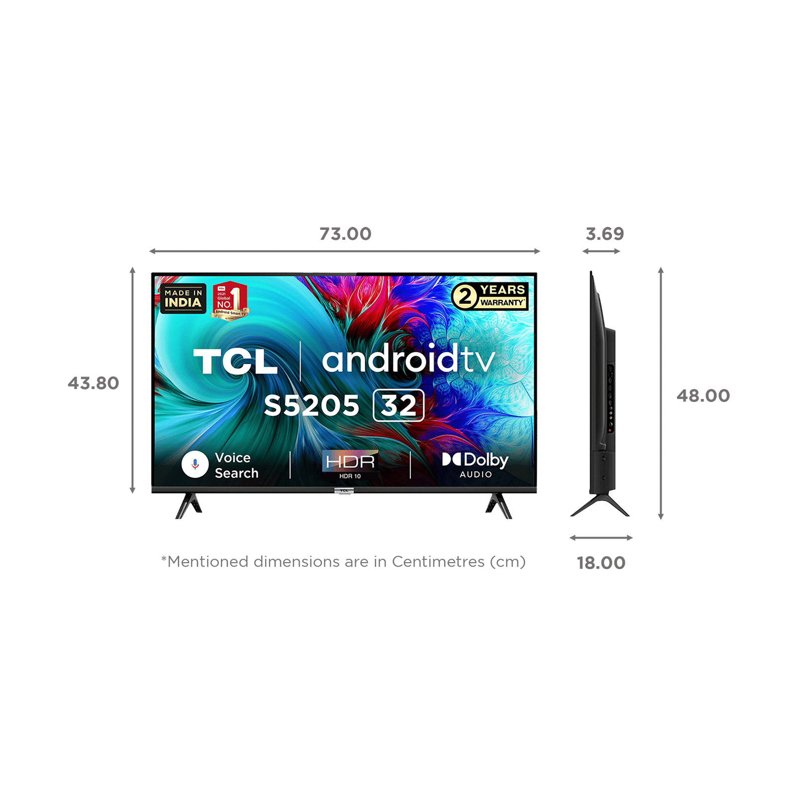 TCL S5205 81 cm (32 inch) HD Ready LED Smart Android TV with Google Assistant (2021 model)_2