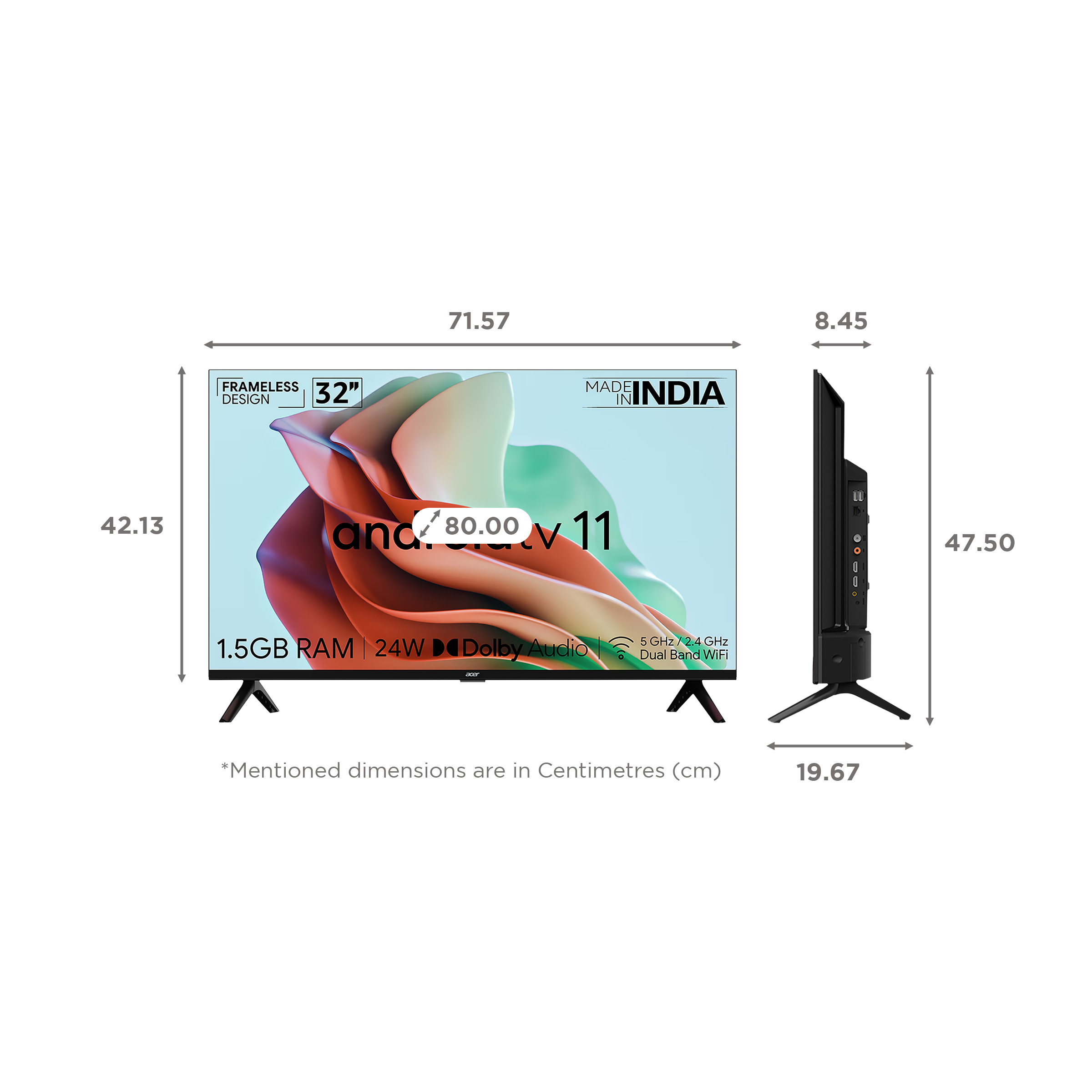 acer I Series 80 cm (32 inch) HD Ready LED Smart Android TV with Google Assistance (2022 model)_2