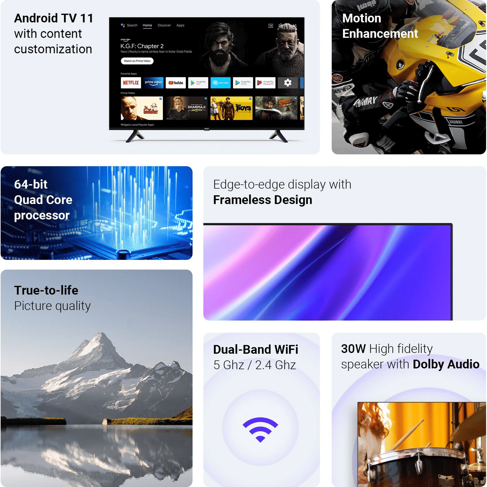 Acer I Series 139 cm (55 inch) 4K Ultra HD LED Smart Android TV with Google Assistant (2022 model) Acer I Series 139 cm (55 inch) 4K Ultra HD LED Smart Android TV with Google Assistant (2022 model)_14