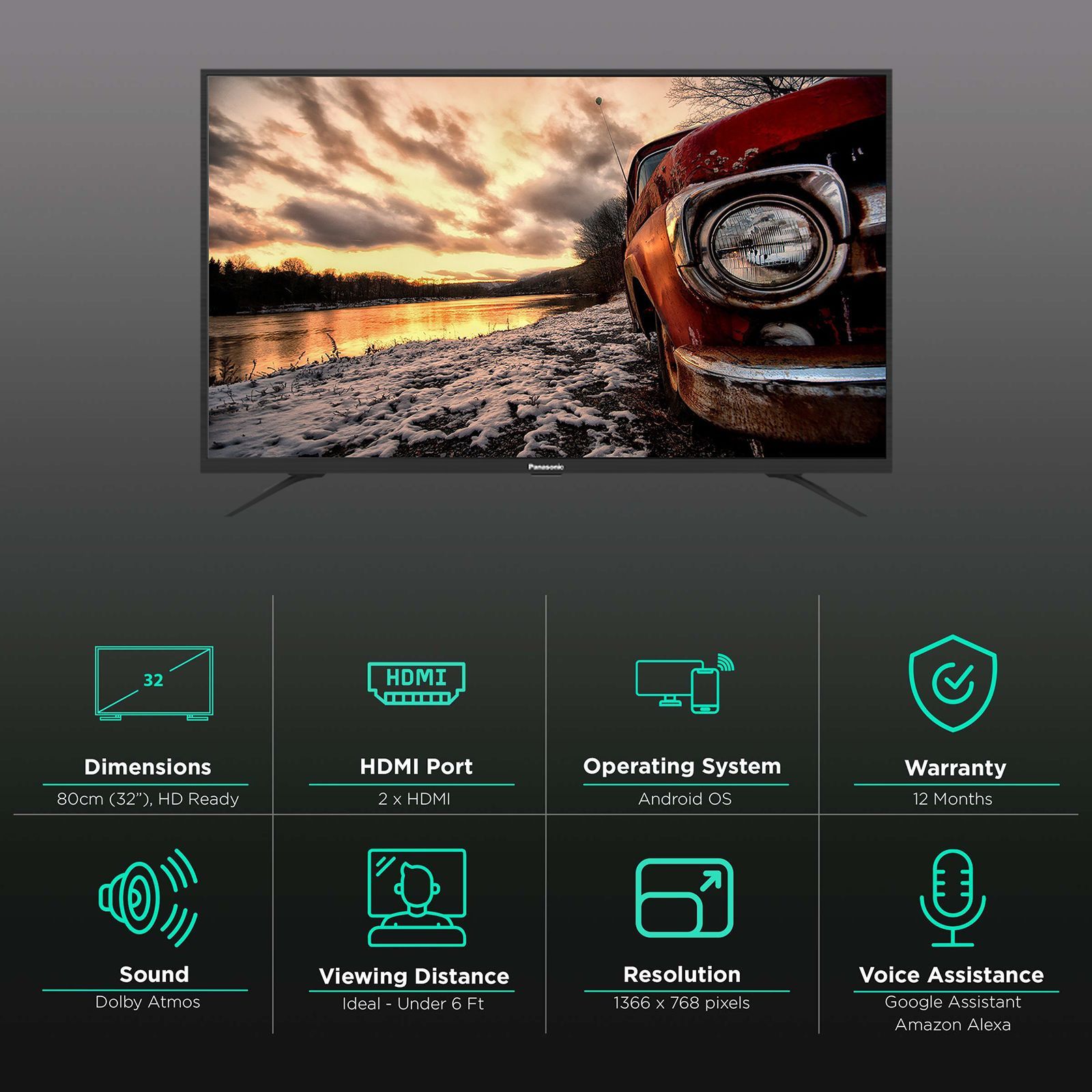 Panasonic 80 cm (32 inch) HD Ready LED Smart Android TV with Voice Assiatant Panasonic 80 cm (32 inch) HD Ready LED Smart Android TV with Voice Assiatant_2