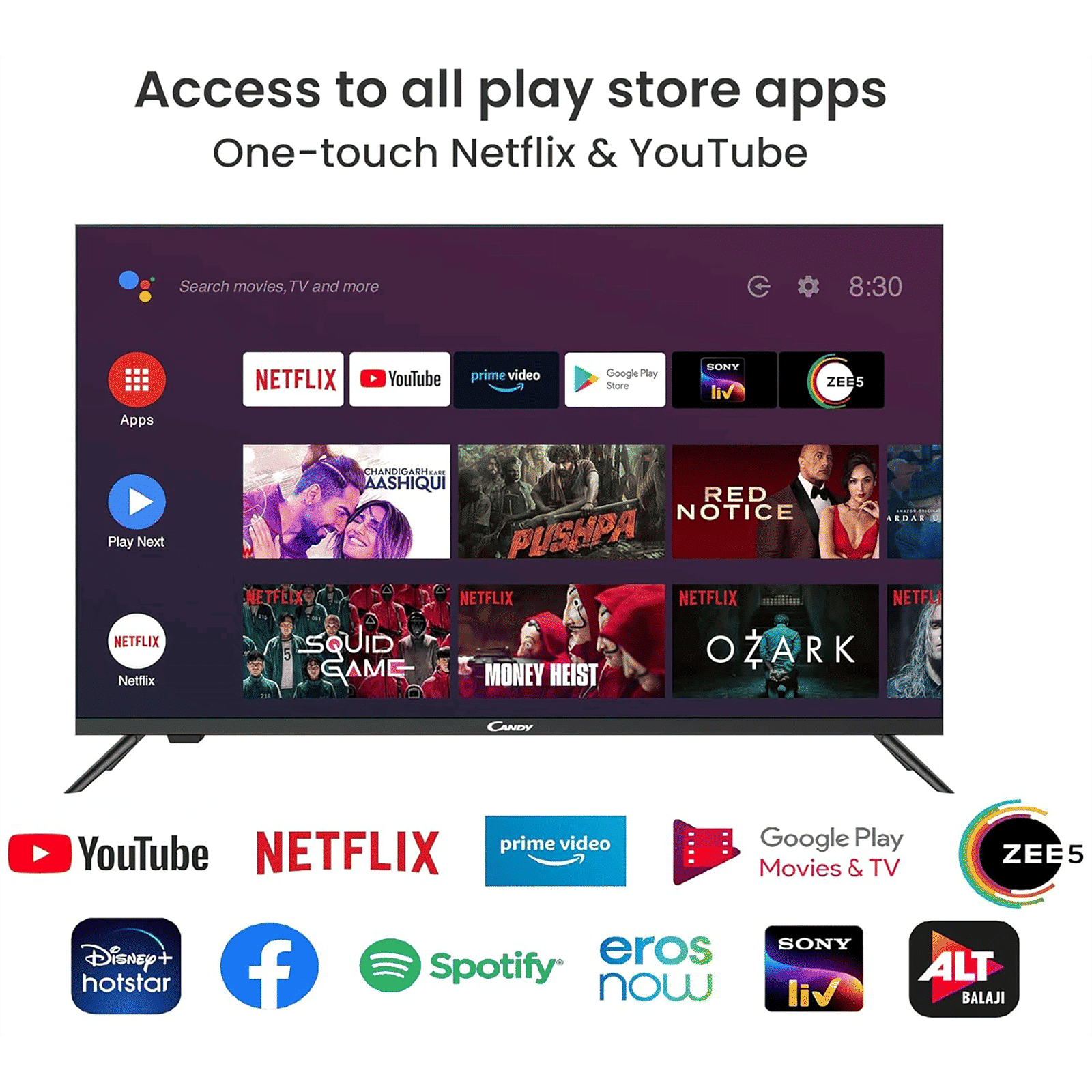 CANDY KA66 109 cm (43 inch) Full HD LED Smart Android TV with Google Assistant (2021 model)_11