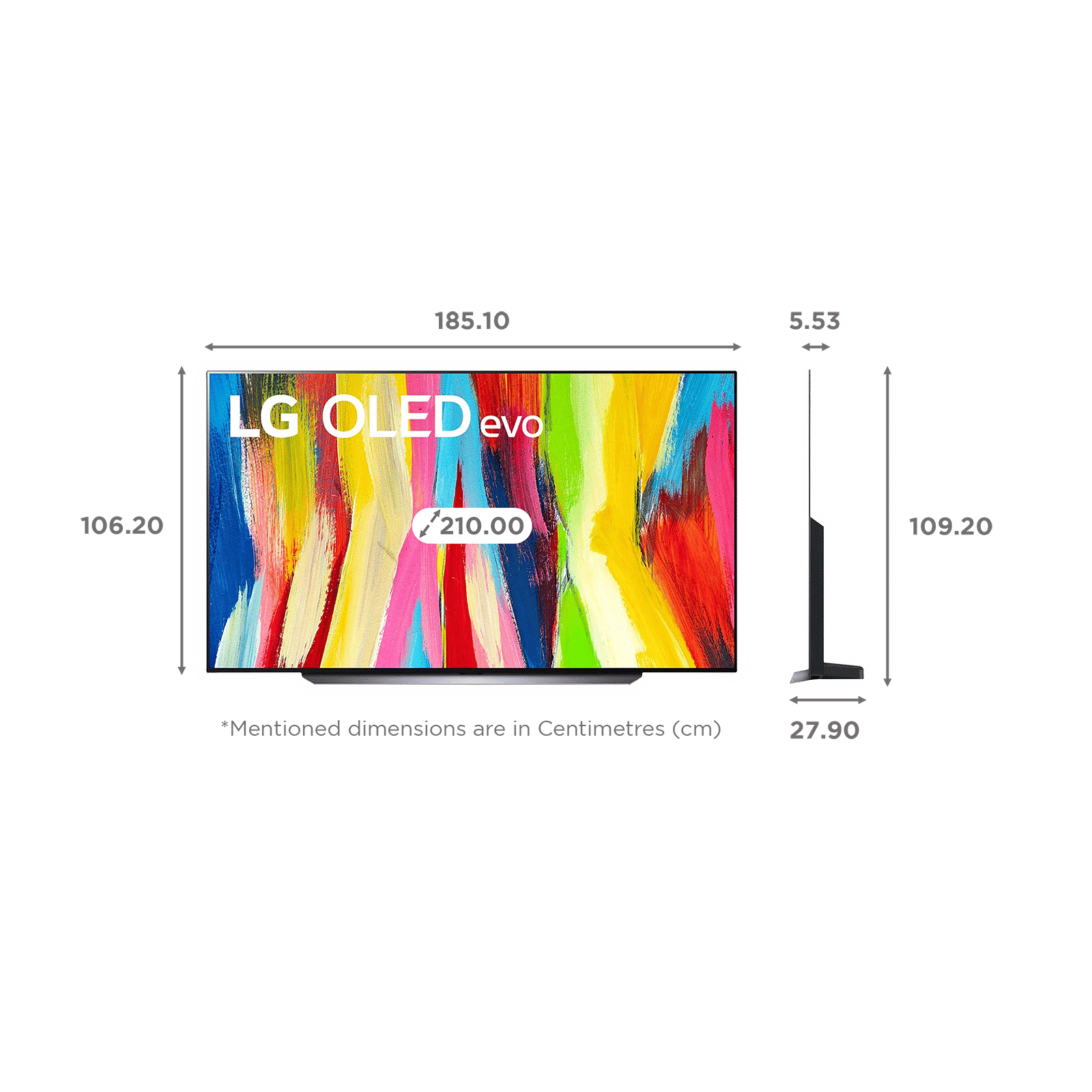 LG C2 210 cm (83 inch) 4K Ultra HD OLED WebOS TV with Voice Assistance (2022 model)_2