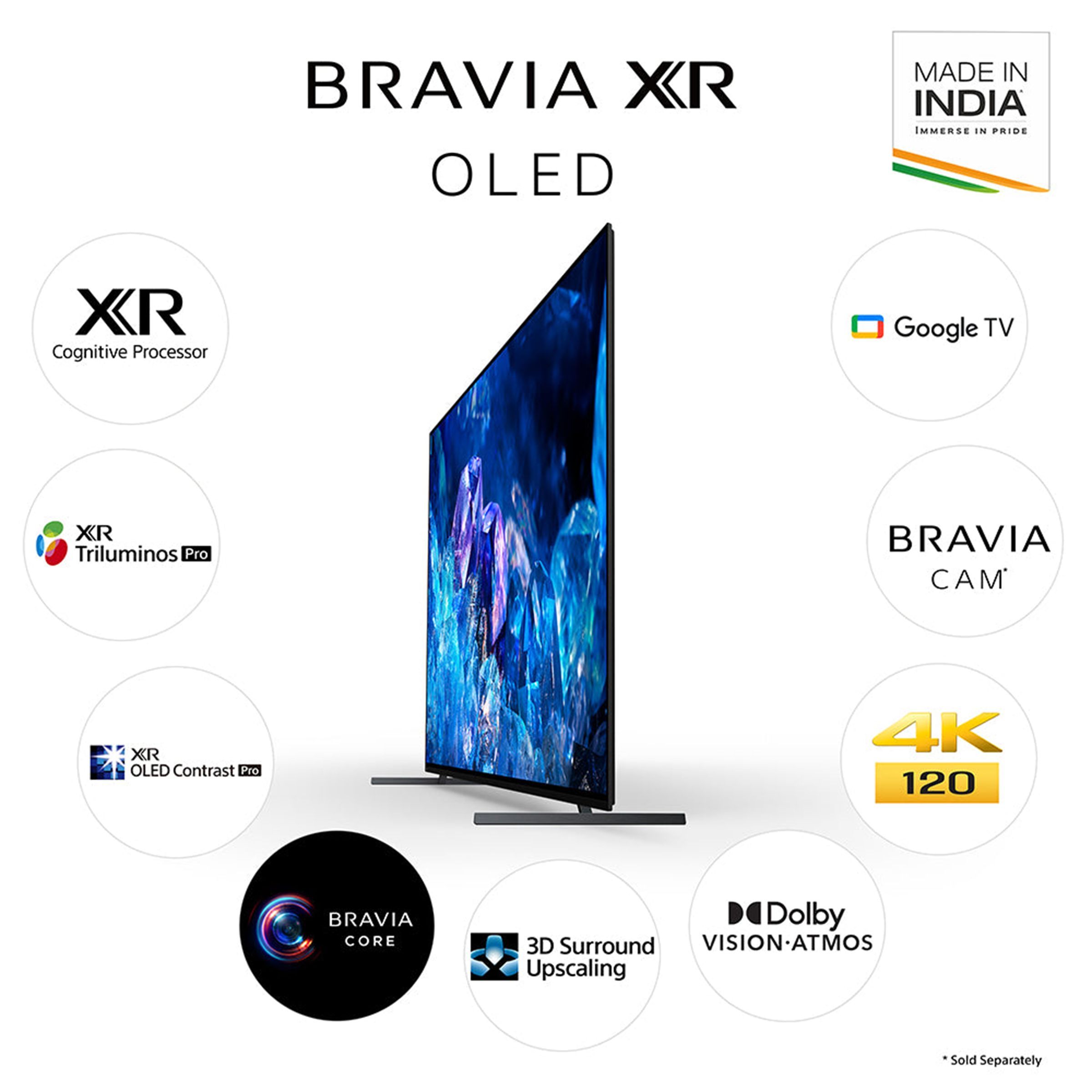 SONY Bravia XR 194.7 cm (77 inch) 4K Ultra HD OLED Smart Android TV with Voice Assistance (2022 model)_7