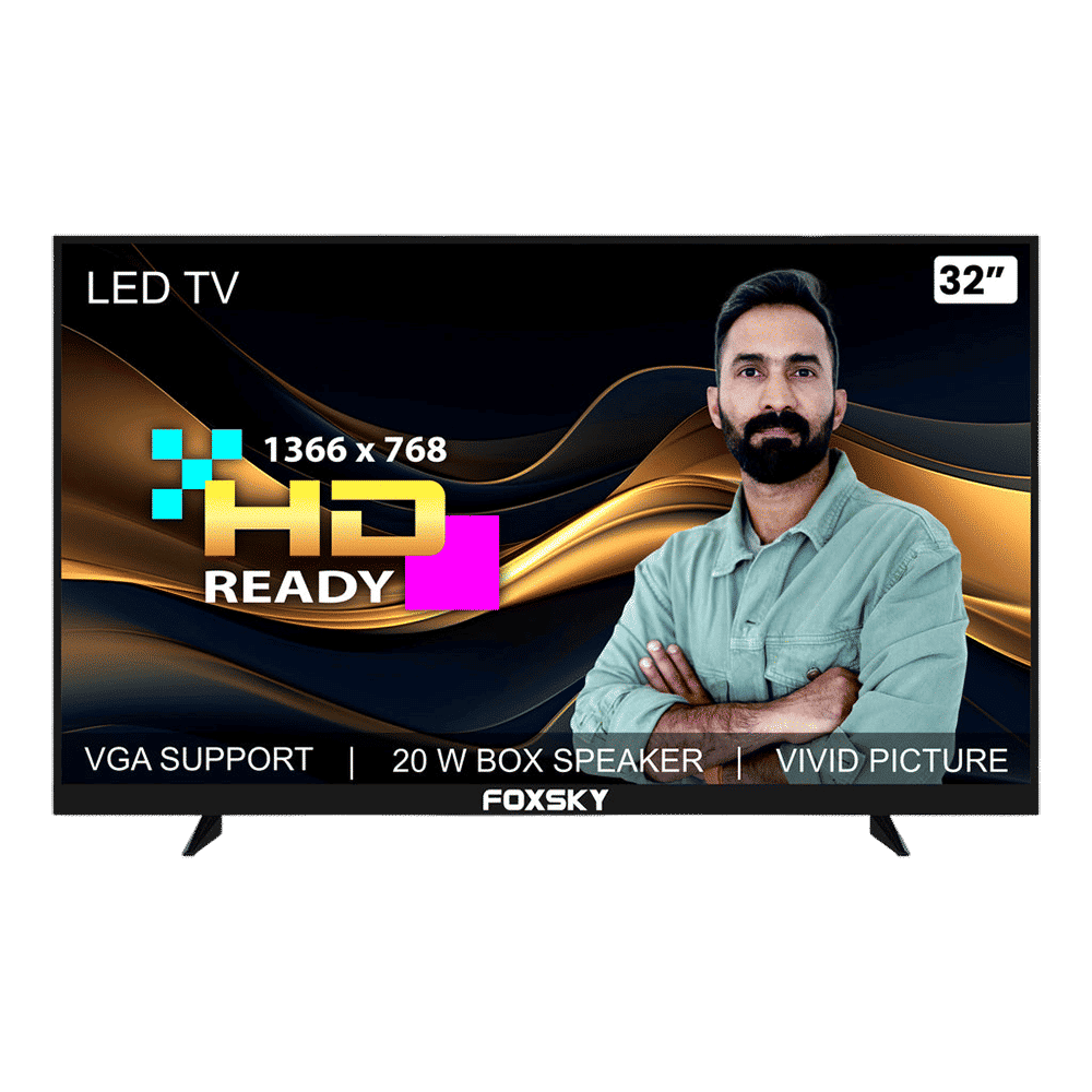 FOXSKY 80 cm (32 inch) HD Ready LED TV with A+ Grade Panel (2021 model) FOXSKY 80 cm (32 inch) HD Ready LED TV with A+ Grade Panel (2021 model)_1