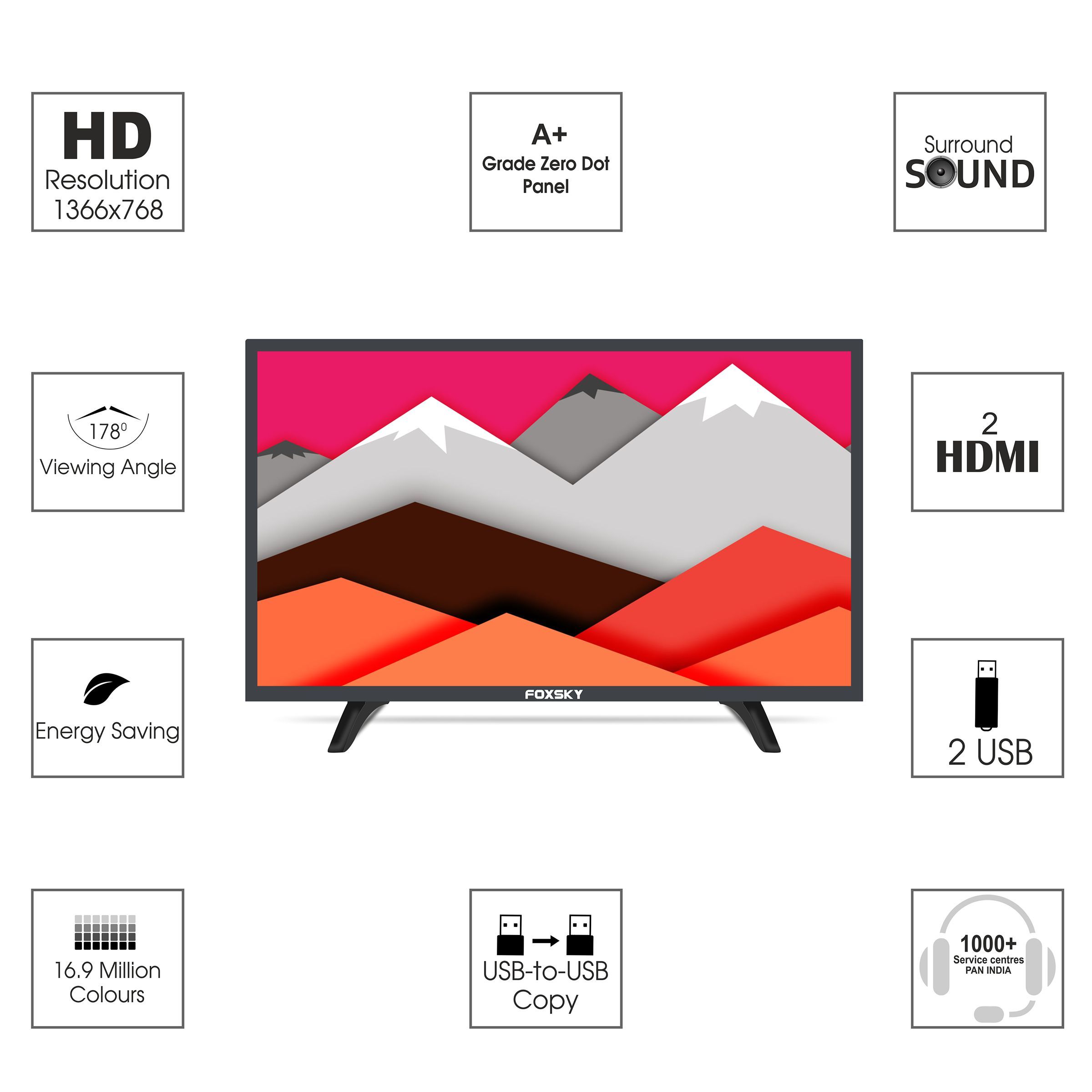 FOXSKY 80 cm (32 inch) HD Ready LED TV with A+ Grade Panel (2021 model) FOXSKY 80 cm (32 inch) HD Ready LED TV with A+ Grade Panel (2021 model)_9
