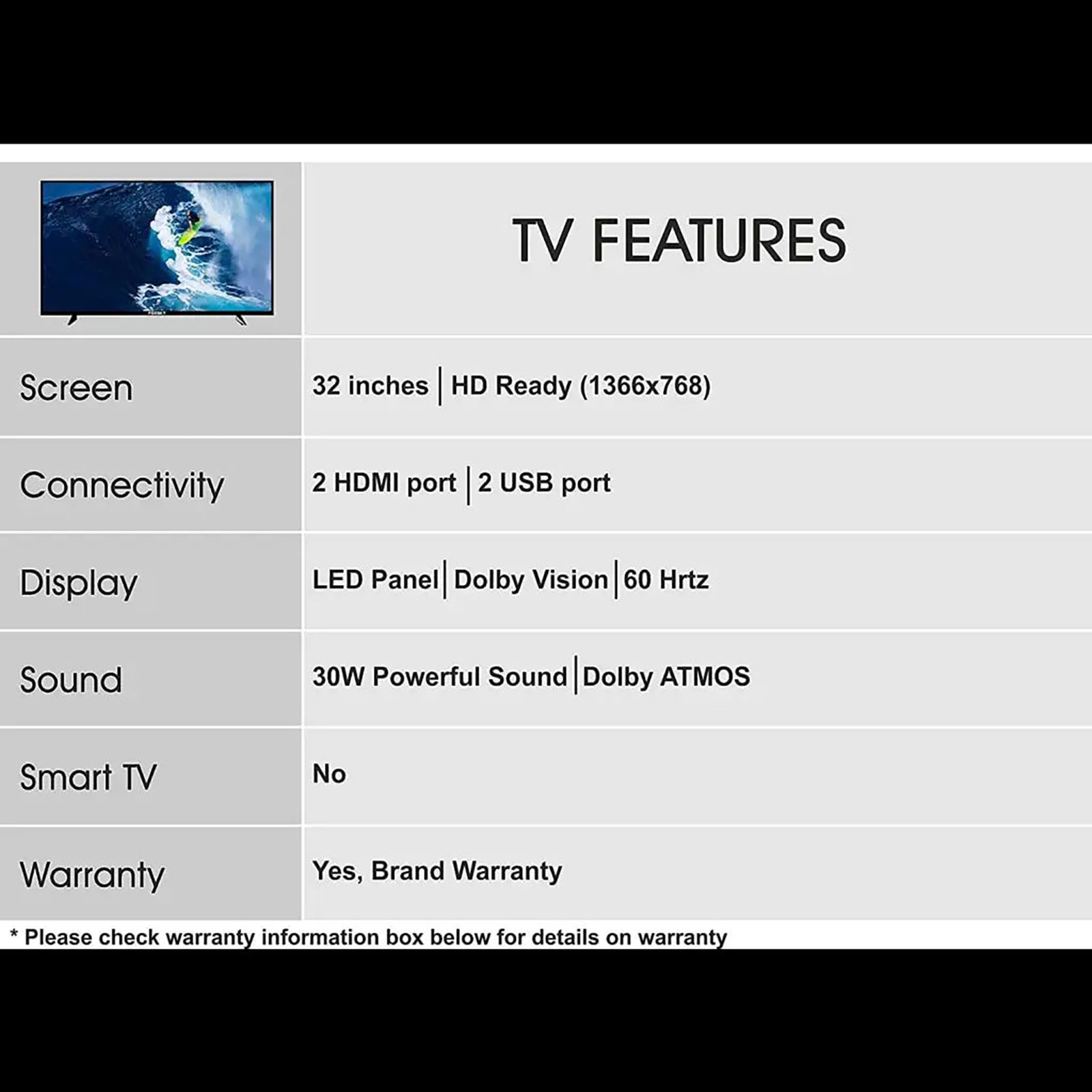 FOXSKY 80 cm (32 inch) HD Ready LED TV with A+ Grade Panel (2021 model) FOXSKY 80 cm (32 inch) HD Ready LED TV with A+ Grade Panel (2021 model)_10