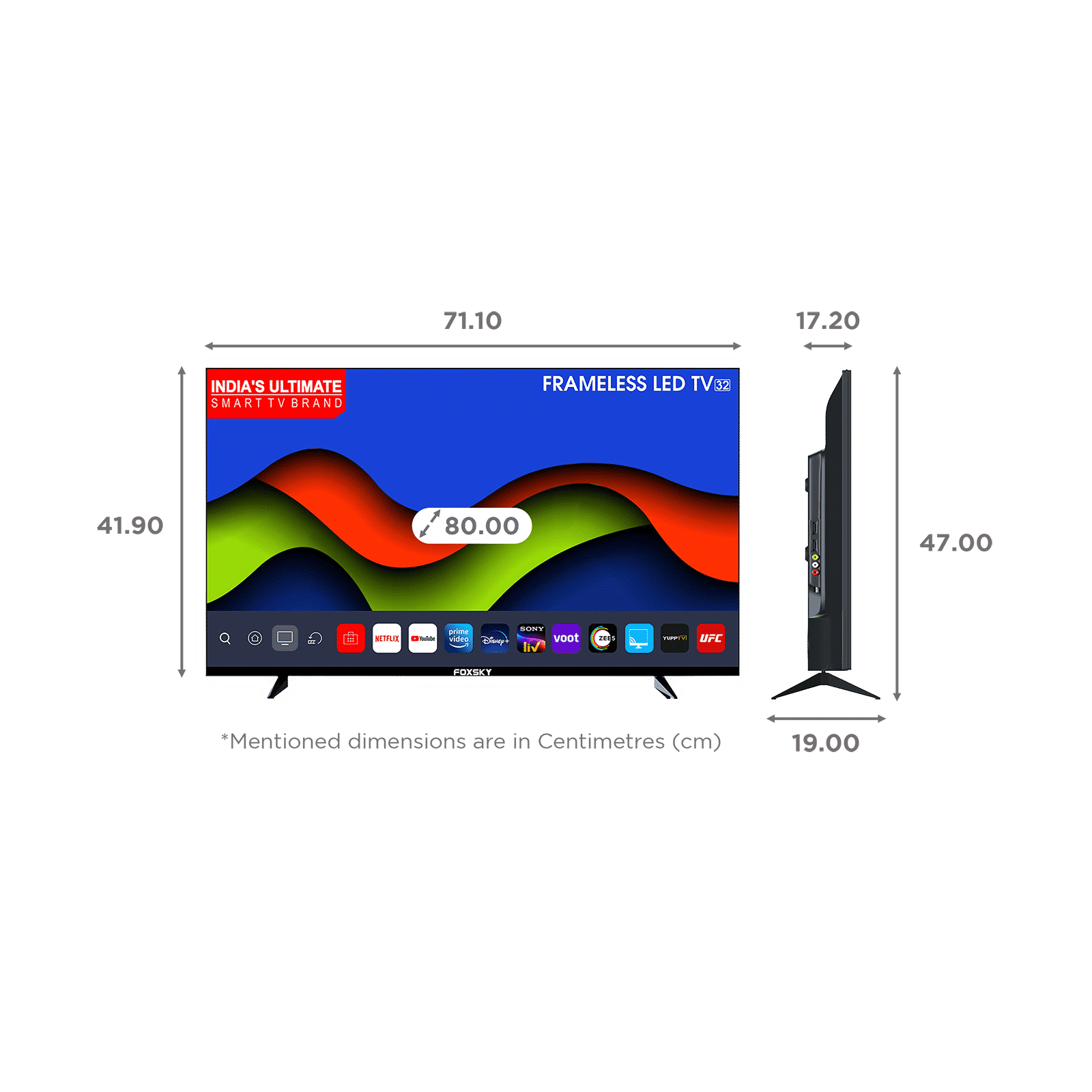 FOXSKY 80 cm (32 inch) HD Ready LED Smart Android TV with A+ Grade Panel (2021 model) FOXSKY 80 cm (32 inch) HD Ready LED Smart Android TV with A+ Grade Panel (2021 model)_2