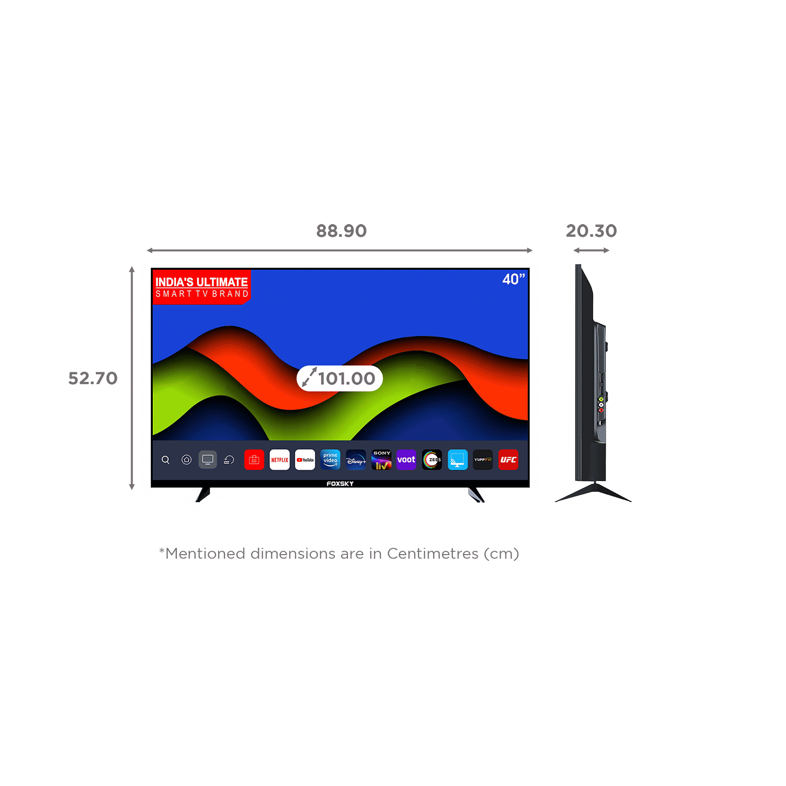 FOXSKY FSFHS 100 cm (40 inch) Full HD LED Smart Android TV with Stereo Speakers (2022 model)_2