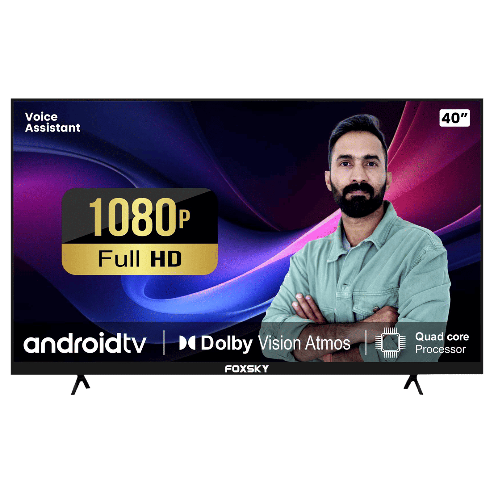 FOXSKY 101 cm (40 inch) Full HD LED Smart Android TV with Google Voice Assistant (2021 model) FOXSKY 101 cm (40 inch) Full HD LED Smart Android TV with Google Voice Assistant (2021 model)_1