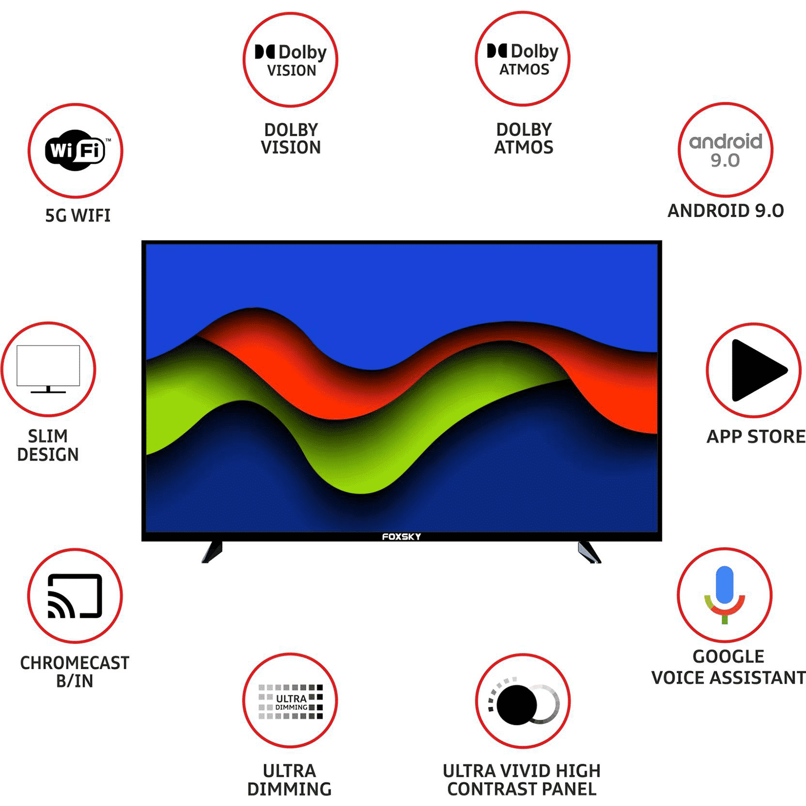 FOXSKY 101 cm (40 inch) Full HD LED Smart Android TV with Google Voice Assistant (2021 model) FOXSKY 101 cm (40 inch) Full HD LED Smart Android TV with Google Voice Assistant (2021 model)_10