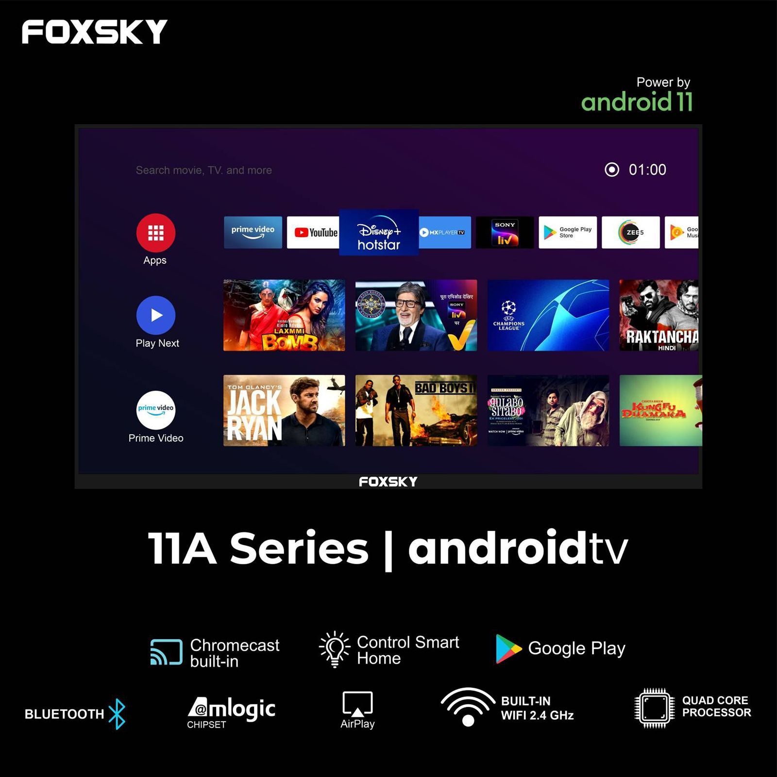 FOXSKY FS-VS 108 cm (43 inch) Full HD LED Smart Android TV (2021 model)_20