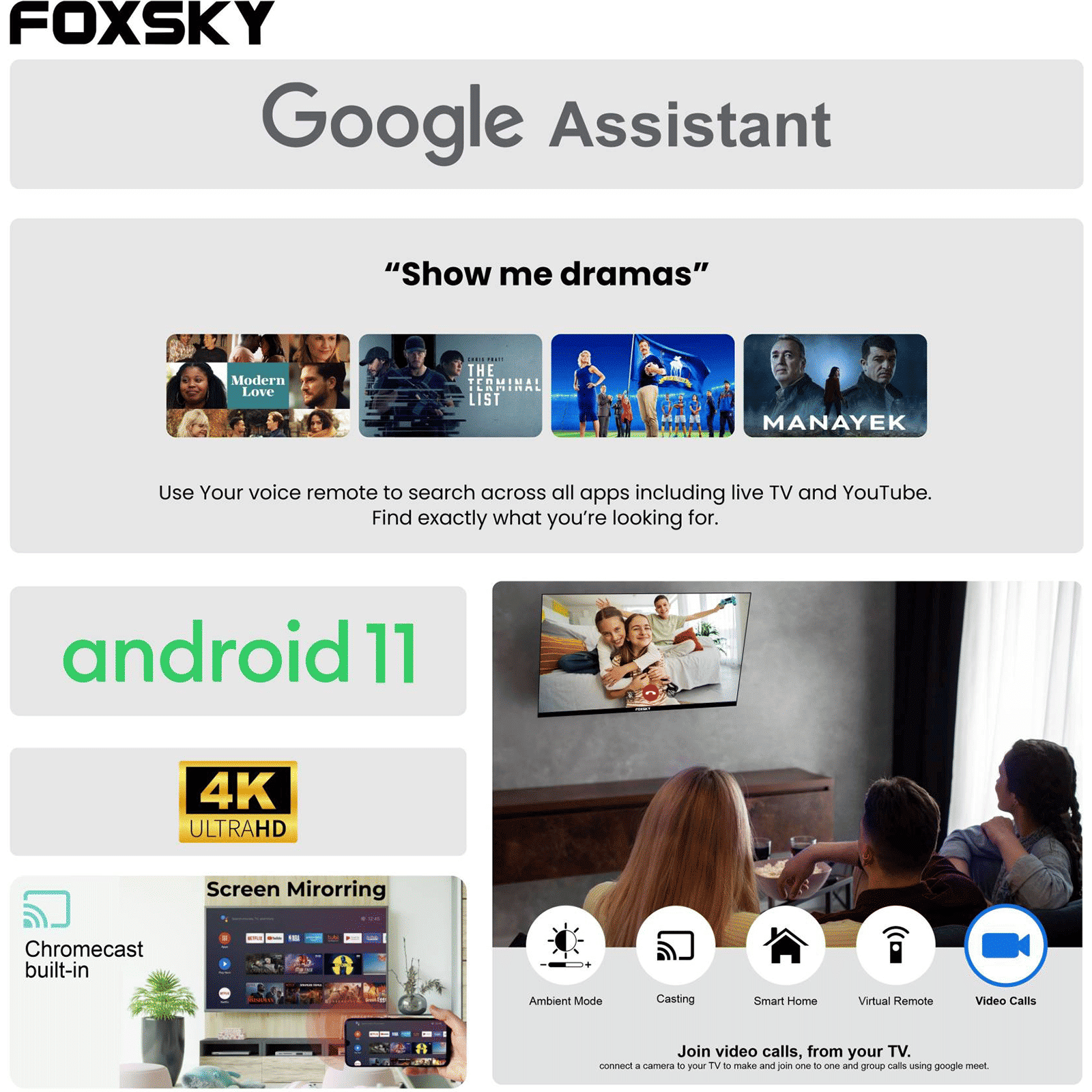 Foxsky 50FS-VS 127 cm (50 inch) 4K Ultra HD LED Android TV with Google Assistant (2021 model) Foxsky 50FS-VS 127 cm (50 inch) 4K Ultra HD LED Android TV with Google Assistant (2021 model)_16