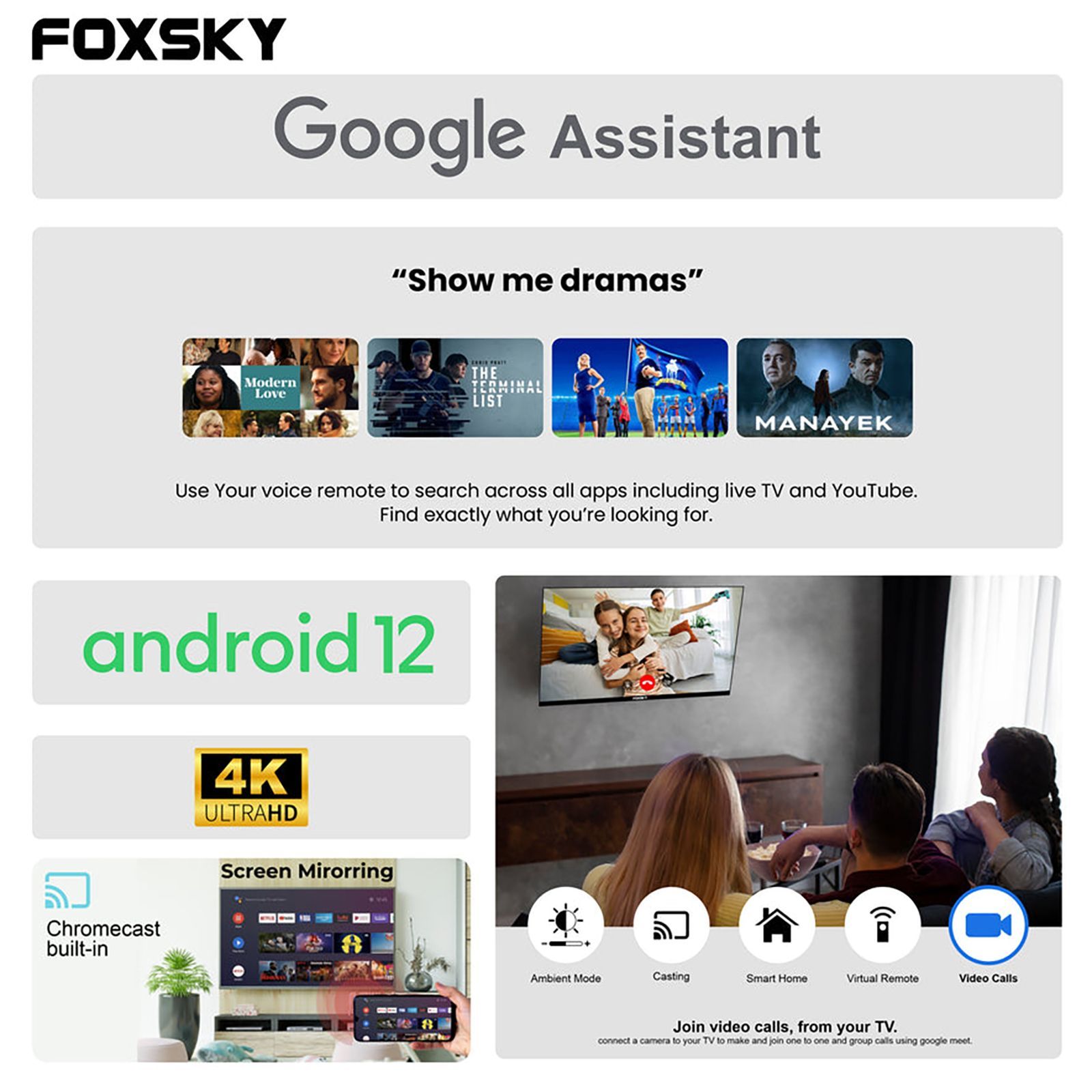 Foxsky 165 cm (65 inch) 4K Ultra HD LED Smart Android TV with Google Assistant (2021 model)_12