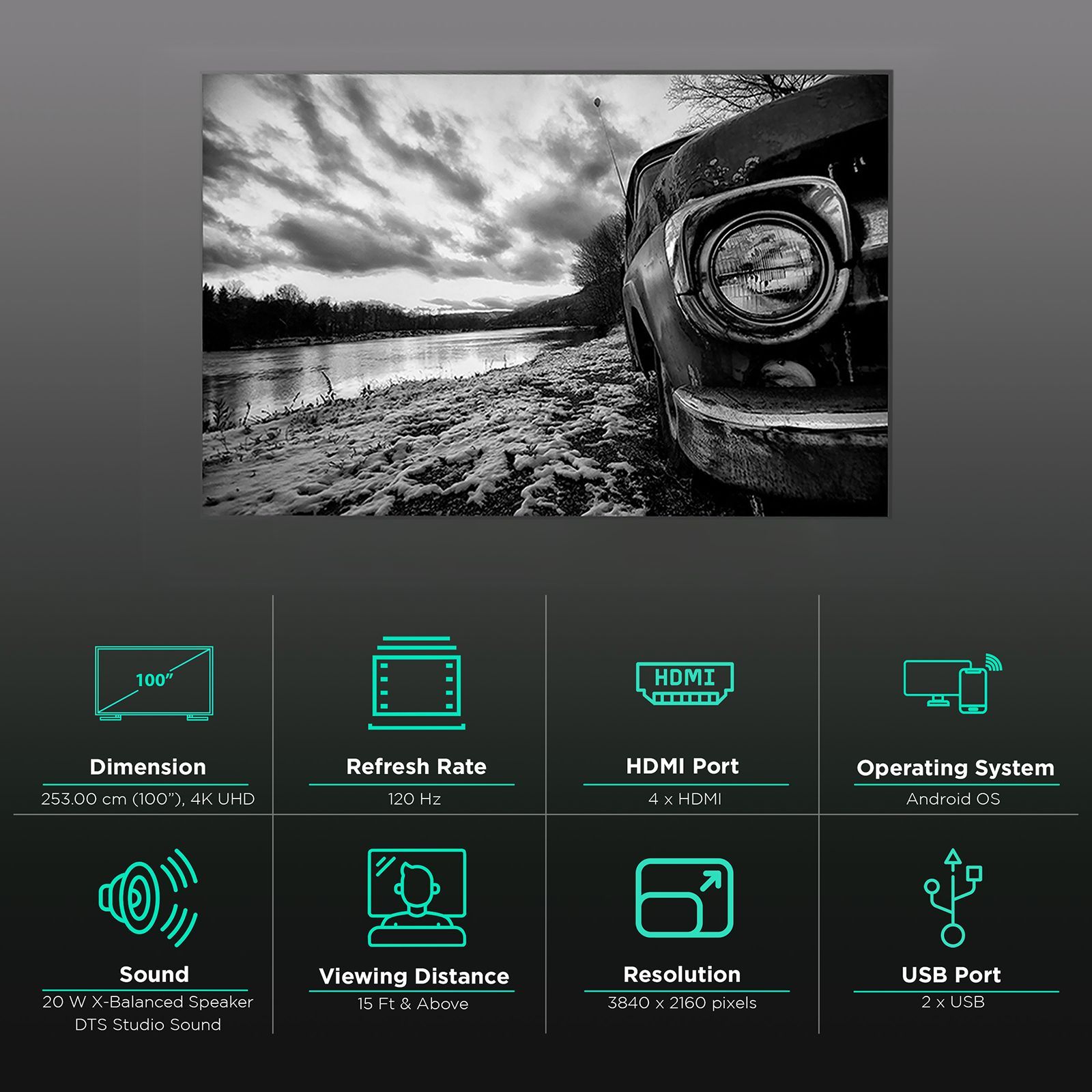 SONY Professional 253 cm (100 inch) 4K Ultra HD Android Smart TV with Cognitive Processor XR (2021 model)_2