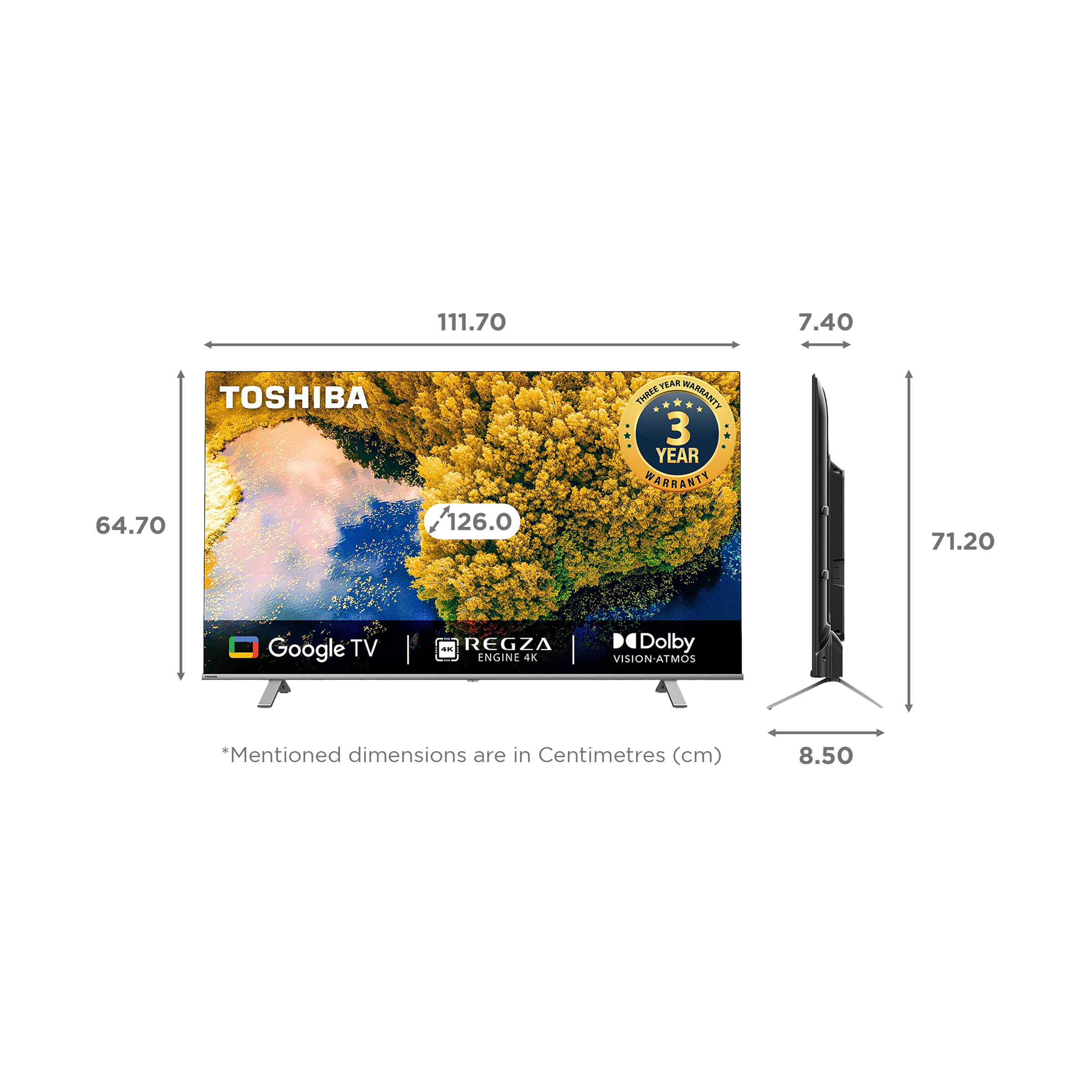 TOSHIBA 50C350LP 126 cm (50 inch) 4K Ultra HD LED Google TV with Dolby Vision & Dolby Atmos (2022 model) TOSHIBA 50C350LP 126 cm (50 inch) 4K Ultra HD LED Google TV with Dolby Vision & Dolby Atmos (2022 model)_2
