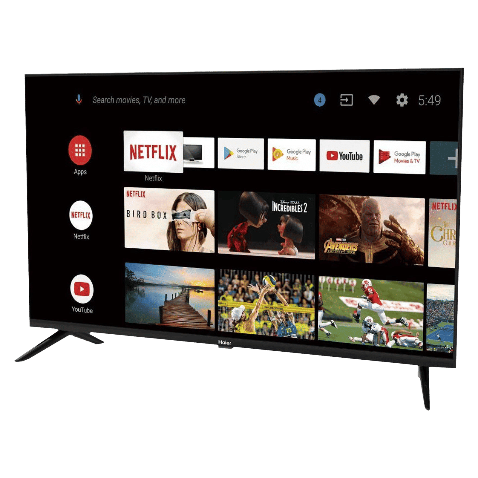 Haier 109 cm (43 inch) LED 4K Ultra HD Android TV with Google Assistant (2022 model) Haier 109 cm (43 inch) LED 4K Ultra HD Android TV with Google Assistant (2022 model)_7