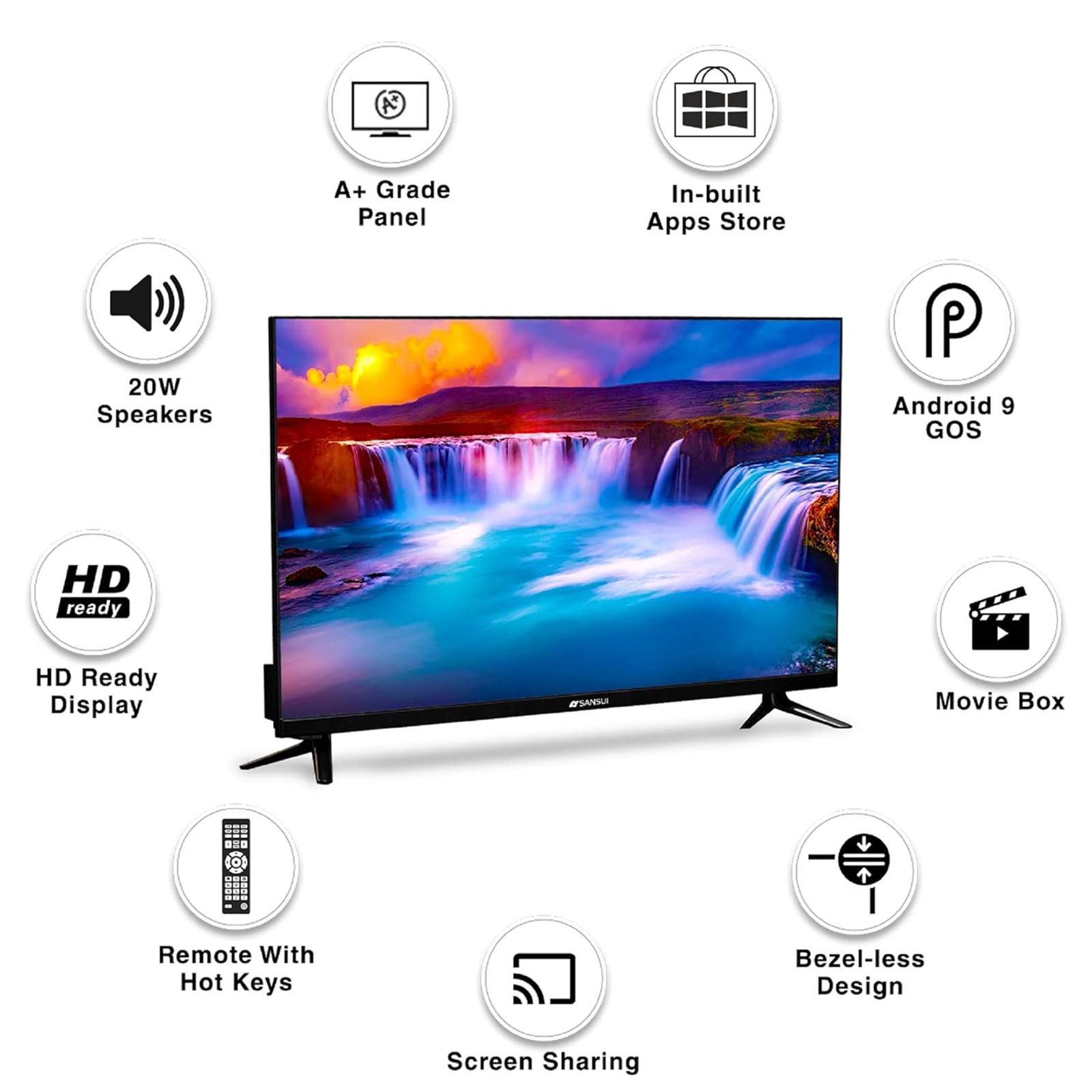 SANSUI 80 cm (32 inch) HD Ready Smart Android TV with 20W Speaker (2021 model) SANSUI 80 cm (32 inch) HD Ready Smart Android TV with 20W Speaker (2021 model)_10