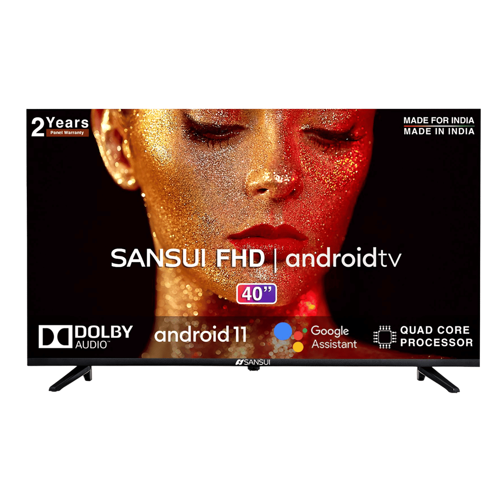 SANSUI 102 cm (40 inch) Full HD Smart Android TV with Dolby Audio (2021 model) SANSUI 102 cm (40 inch) Full HD Smart Android TV with Dolby Audio (2021 model)_1