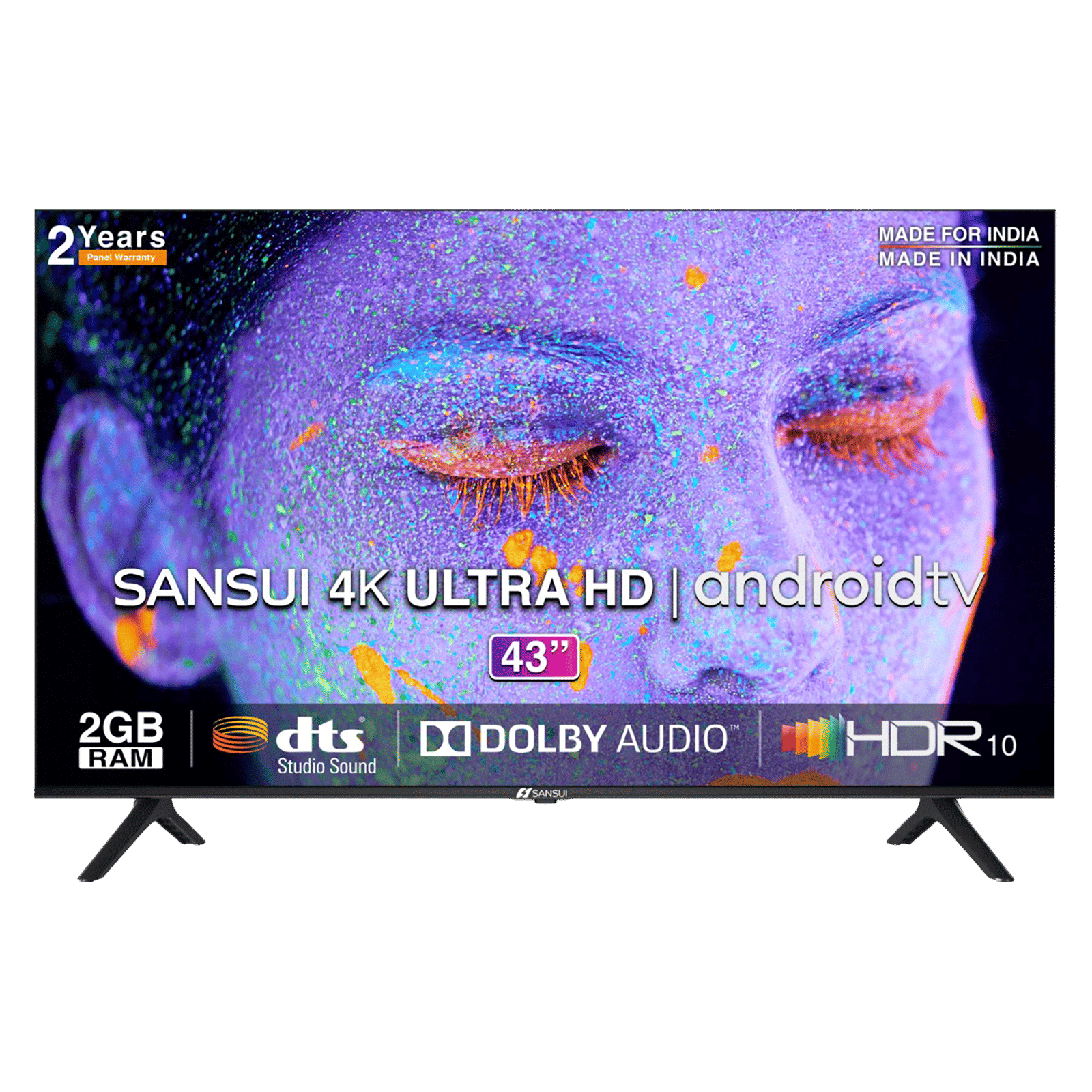 SANSUI 109 cm (43 inch) 4K Ultra HD LED Android TV with Dolby Atmos (2022 model) SANSUI 109 cm (43 inch) 4K Ultra HD LED Android TV with Dolby Atmos (2022 model)_1