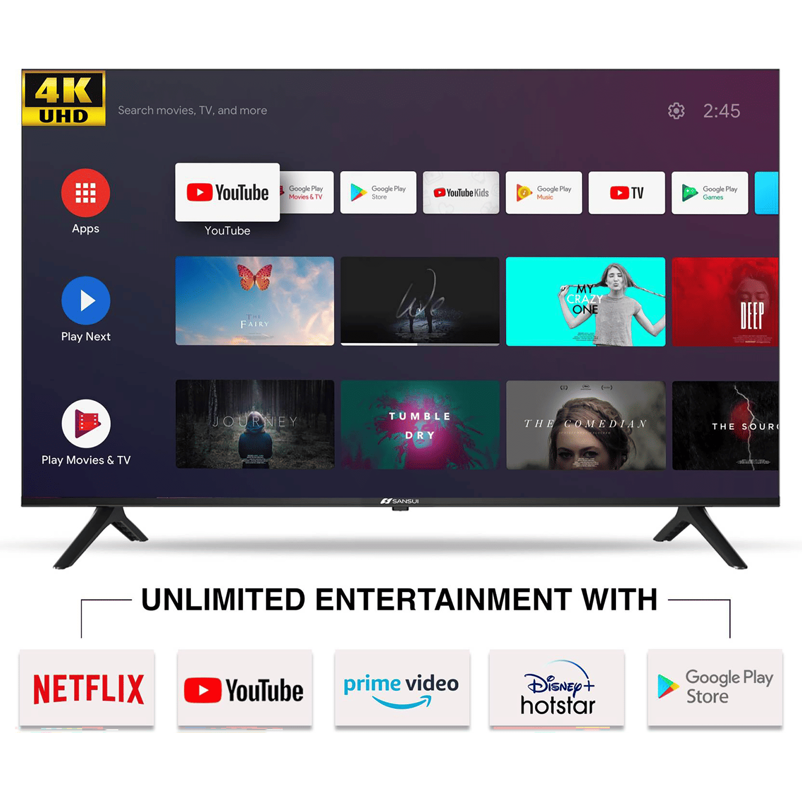 SANSUI 140 cm (55 inch) 4K Ultra HD LED Android TV with Dolby Atmos (2021 model) SANSUI 140 cm (55 inch) 4K Ultra HD LED Android TV with Dolby Atmos (2021 model)_13