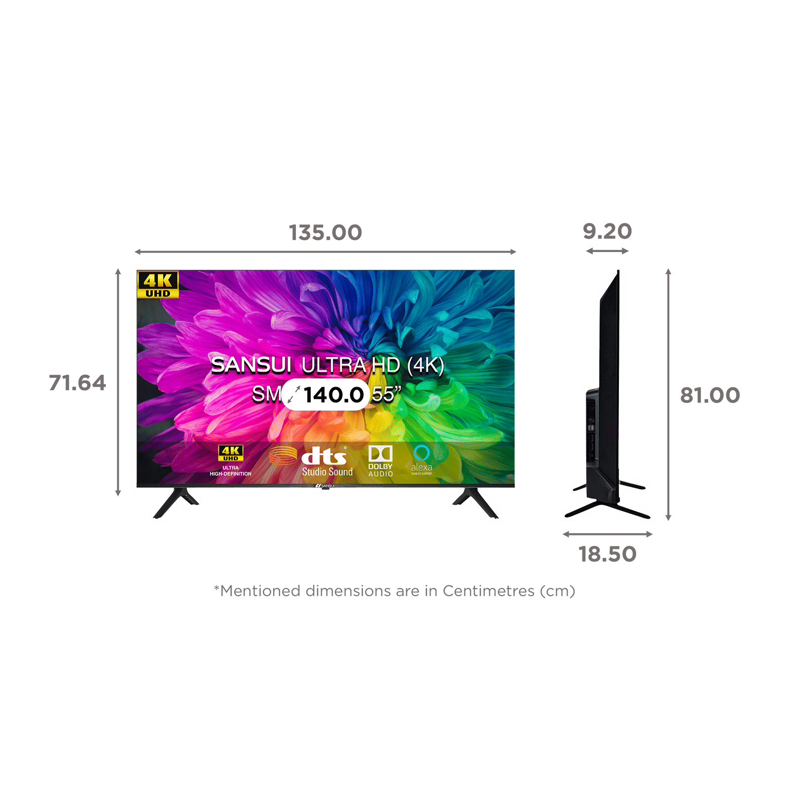 SANSUI 140 cm (55 inch) 4K Ultra HD LED Android TV with Dolby Atmos (2021 model) SANSUI 140 cm (55 inch) 4K Ultra HD LED Android TV with Dolby Atmos (2021 model)_2