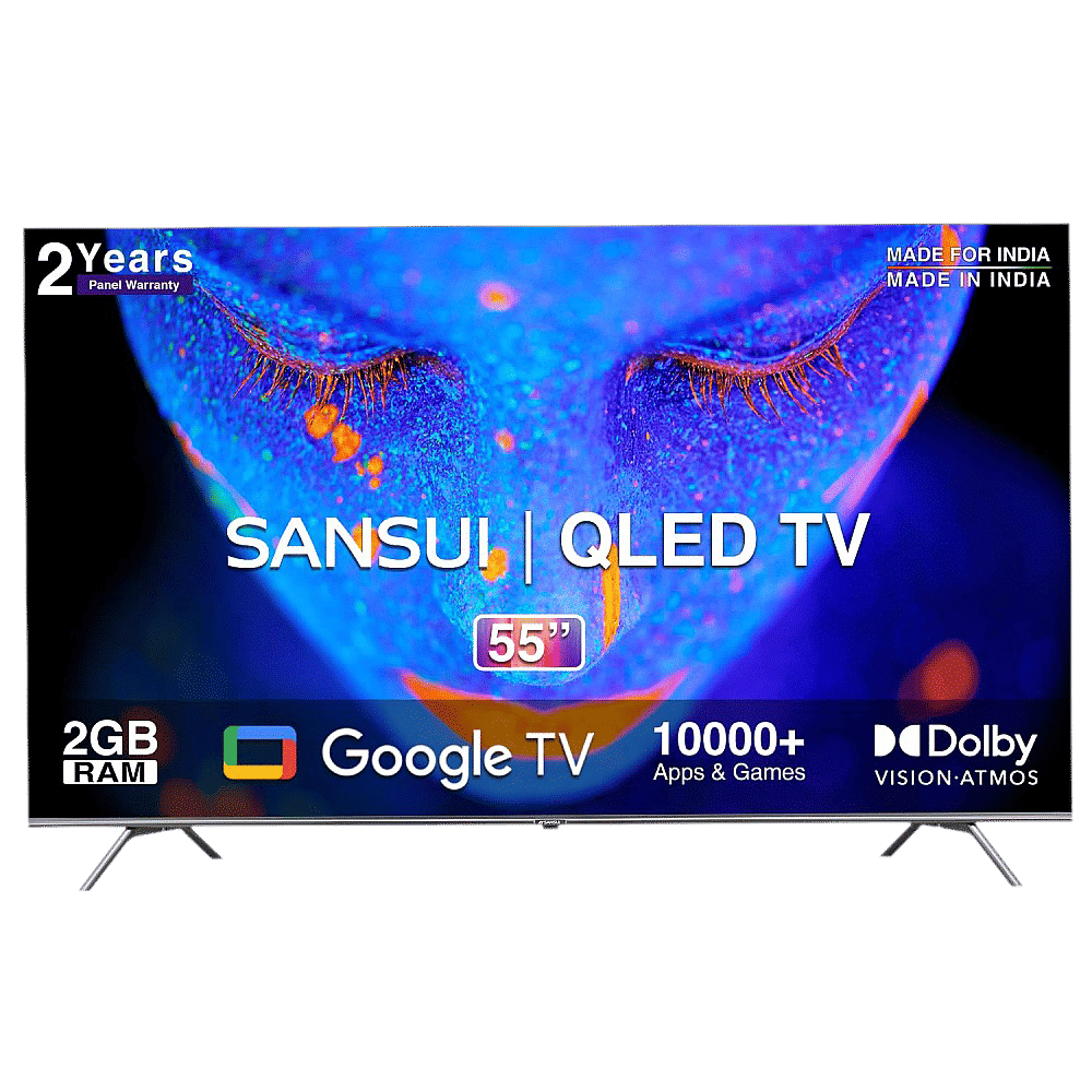 SANSUI 140 cm (55 inch) QLED 4K Ultra HD Google TV with Dolby Vision & Dolby Atmos (2022 model) SANSUI 140 cm (55 inch) QLED 4K Ultra HD Google TV with Dolby Vision & Dolby Atmos (2022 model)_1
