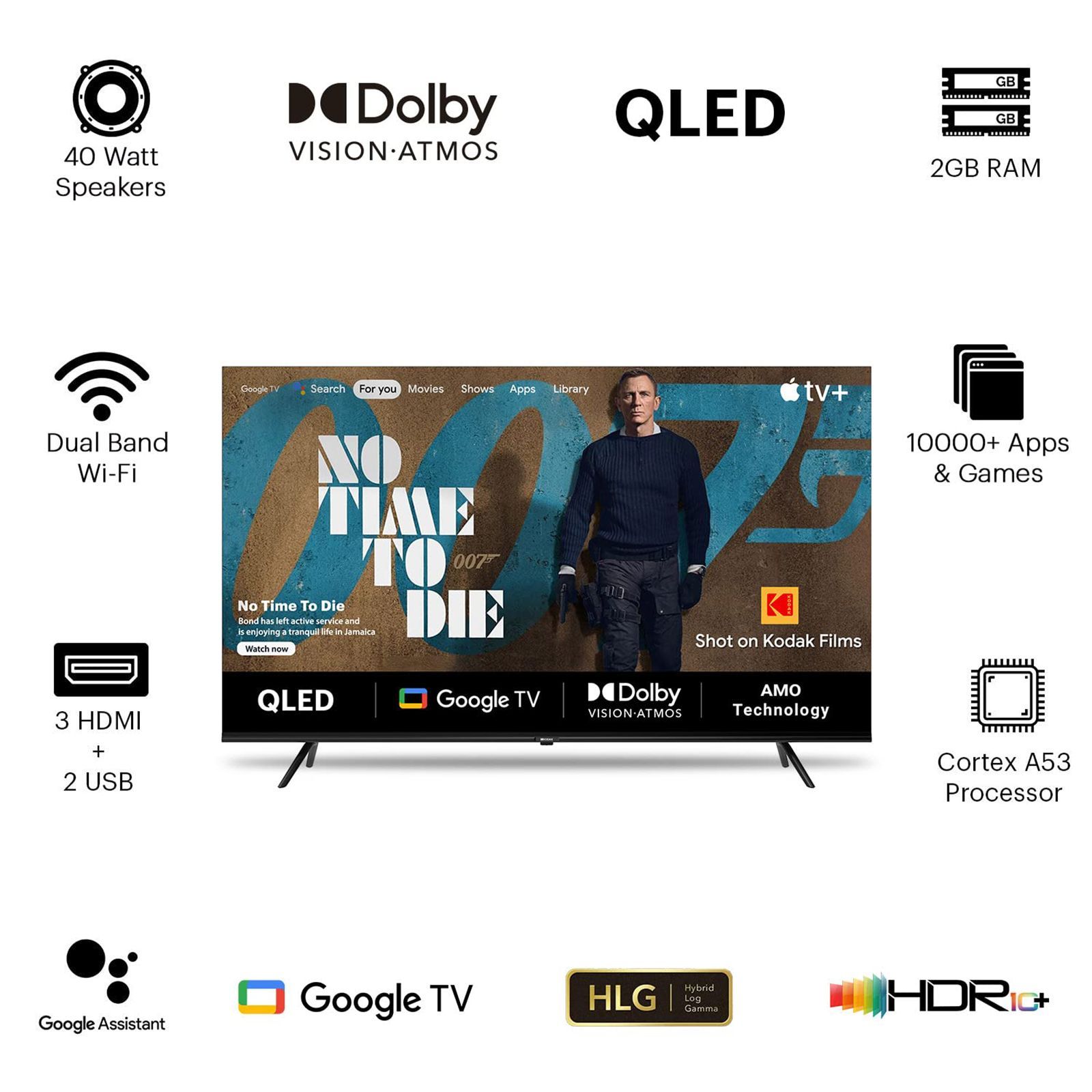KODAK Matrix 126 cm (50 inch) QLED 4K Ultra HD Google TV with DTS TruSurround Technology (2022 model)_14