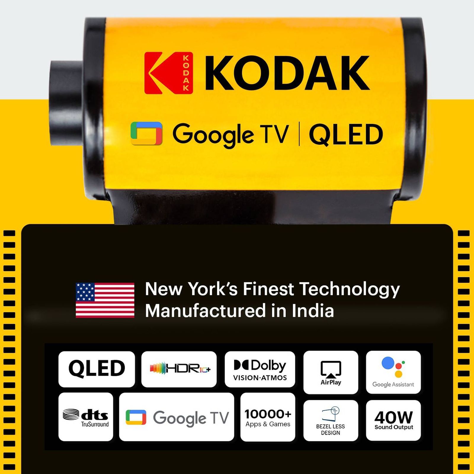 KODAK Matrix 126 cm (50 inch) QLED 4K Ultra HD Google TV with DTS TruSurround Technology (2022 model)_10
