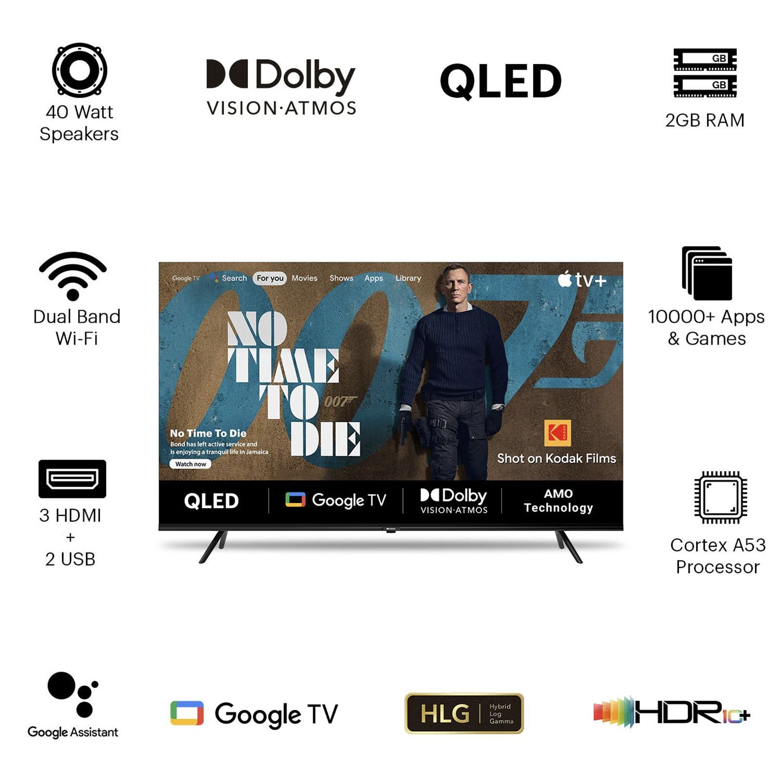 KODAK Matrix 139 cm (55 inch) QLED 4K Ultra HD Google TV with DTS TruSurround Technology (2022 model)_16