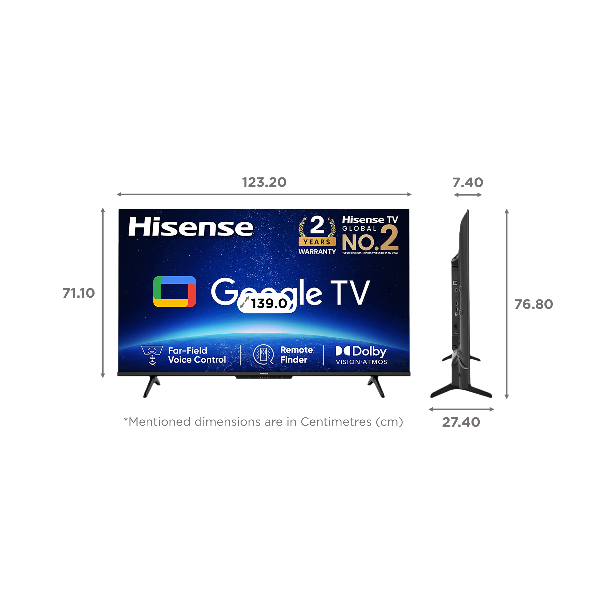 Hisense A6H 139 cm (55 inch) 4K Ultra HD LED Google TV with Dolby Vision (2022 model) Hisense A6H 139 cm (55 inch) 4K Ultra HD LED Google TV with Dolby Vision (2022 model)_2