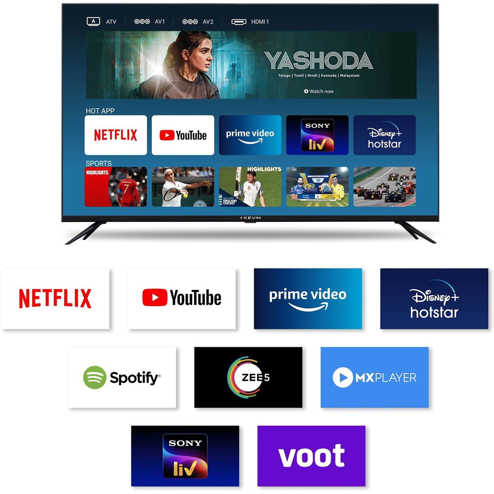 Kevin Frameless Series 109 cm (43 inch) Full HD LED Smart Android TV with HRDD Picture Quality (2022 model)_9