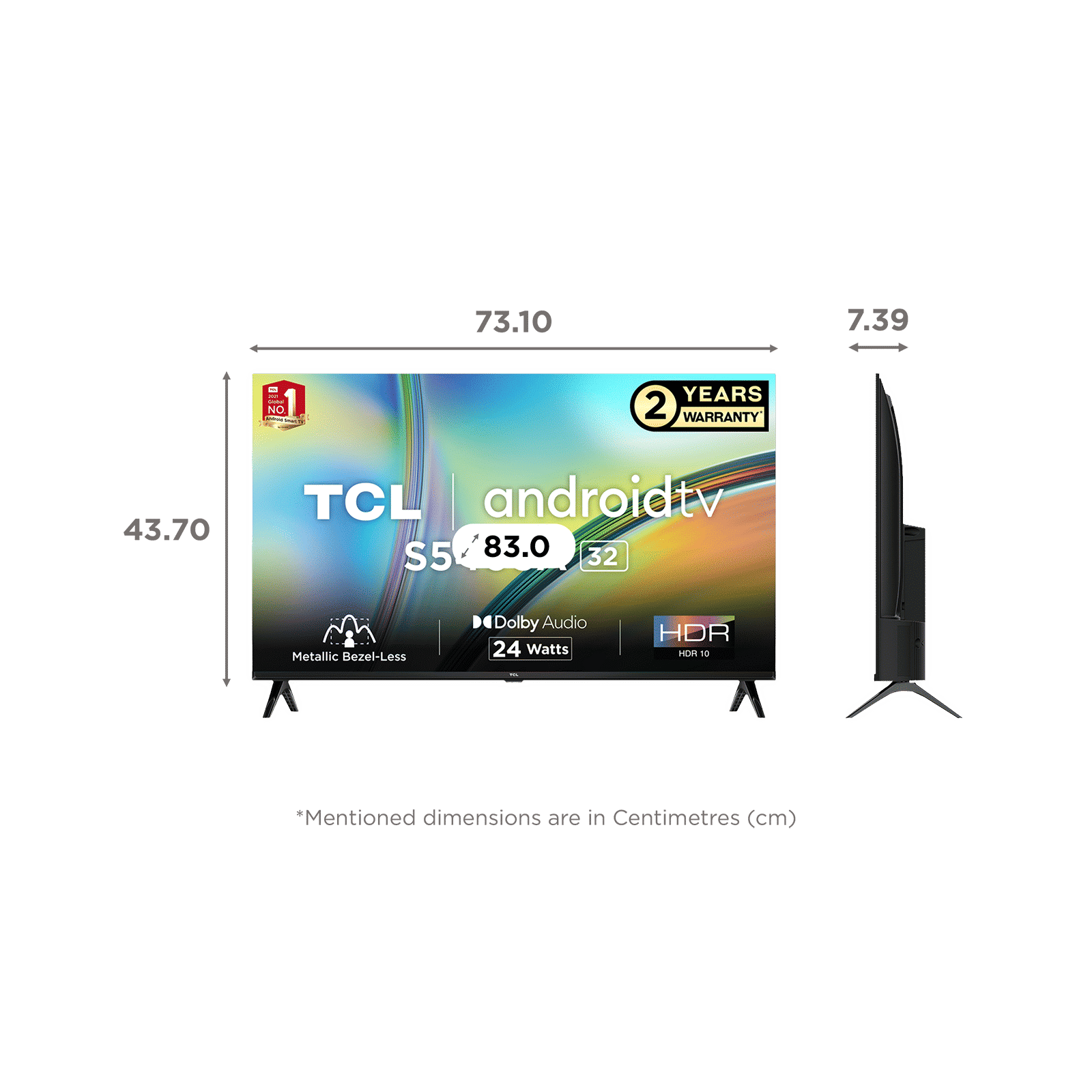TCL S5403A 80 cm (32 inch) HD Ready LED Smart Android TV with HDR 10 Support (2023 model)_2