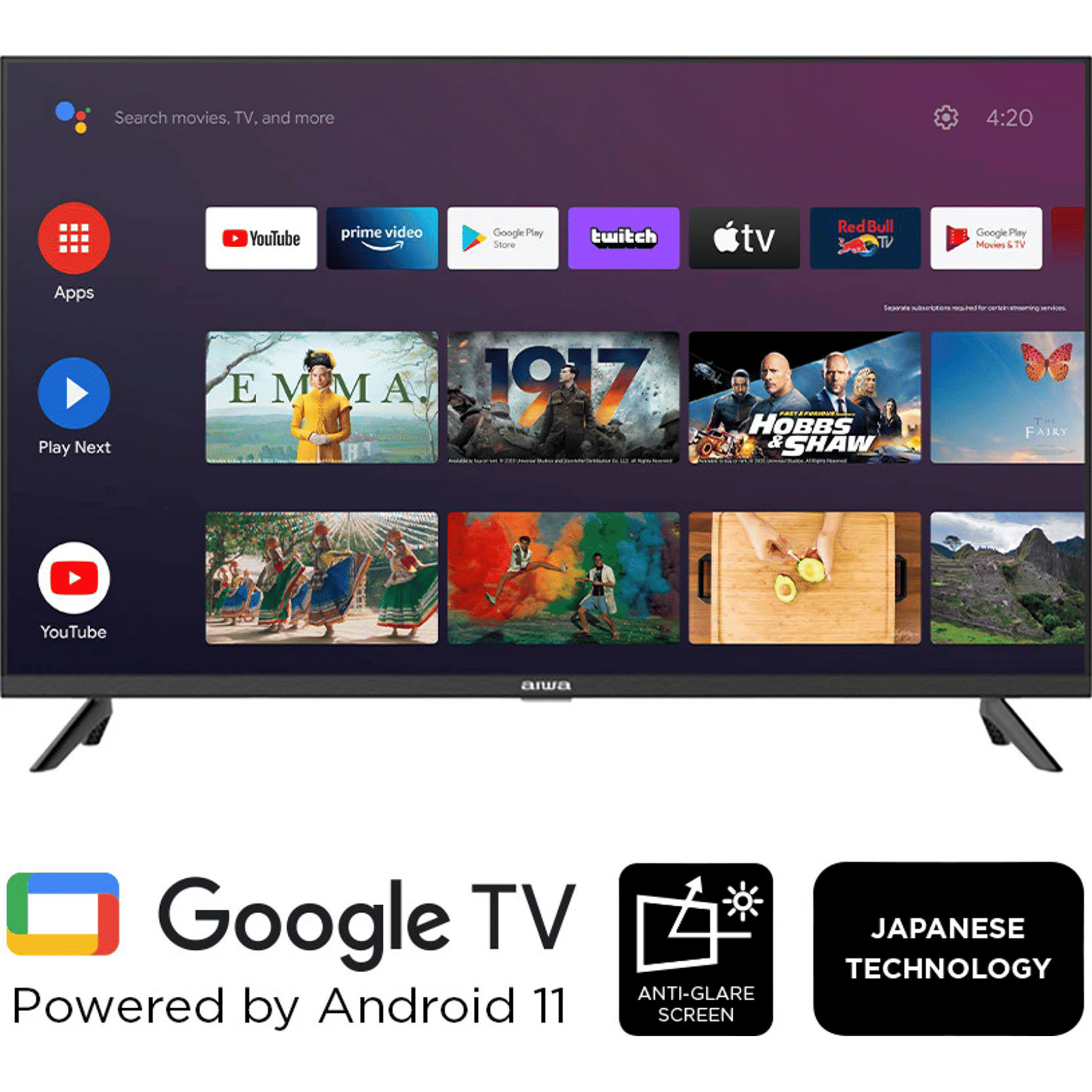 aiwa Magnifiq 81 cm (32 inch) HD Ready LED Smart Android TV with Google Voice Search (2022 model)_11