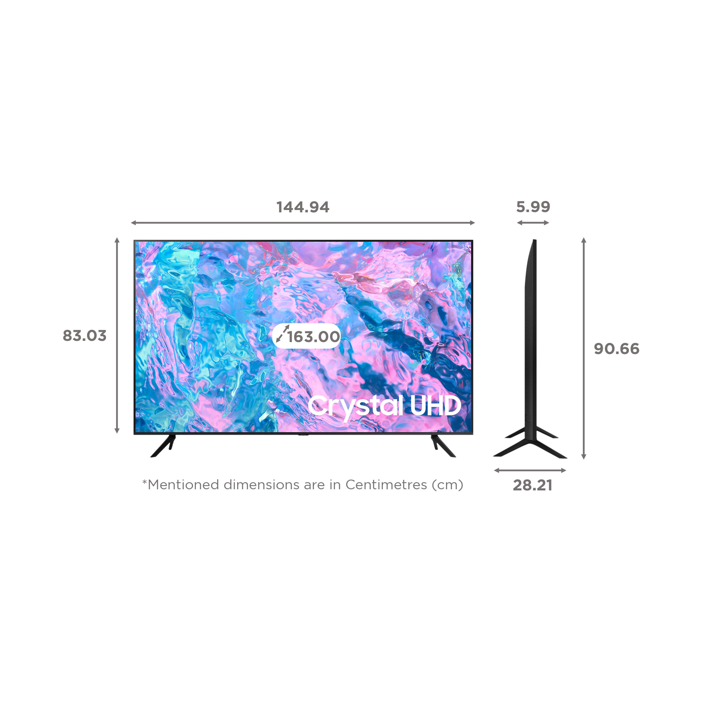 SAMSUNG 7 Series 163 cm (65 inch) 4K Ultra HD LED Tizen TV with Bezel-less Display_2