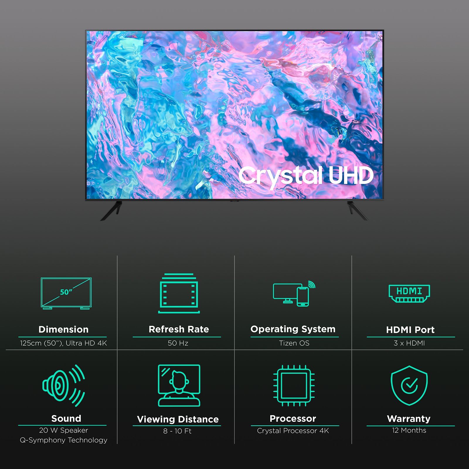 SAMSUNG 7 Series 125 cm (50 inch) 4K Ultra HD LED Tizen TV with Bezel-less Display_3