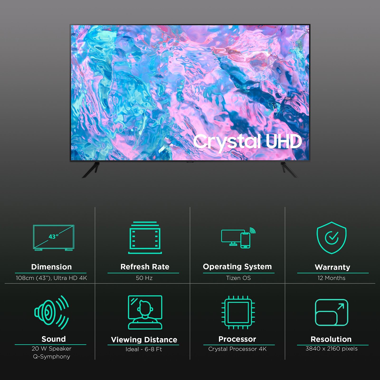 SAMSUNG 7 Series 108 cm (43 inch) 4K Ultra HD LED Tizen TV with Adaptive Sound SAMSUNG 7 Series 108 cm (43 inch) 4K Ultra HD LED Tizen TV with Adaptive Sound_3