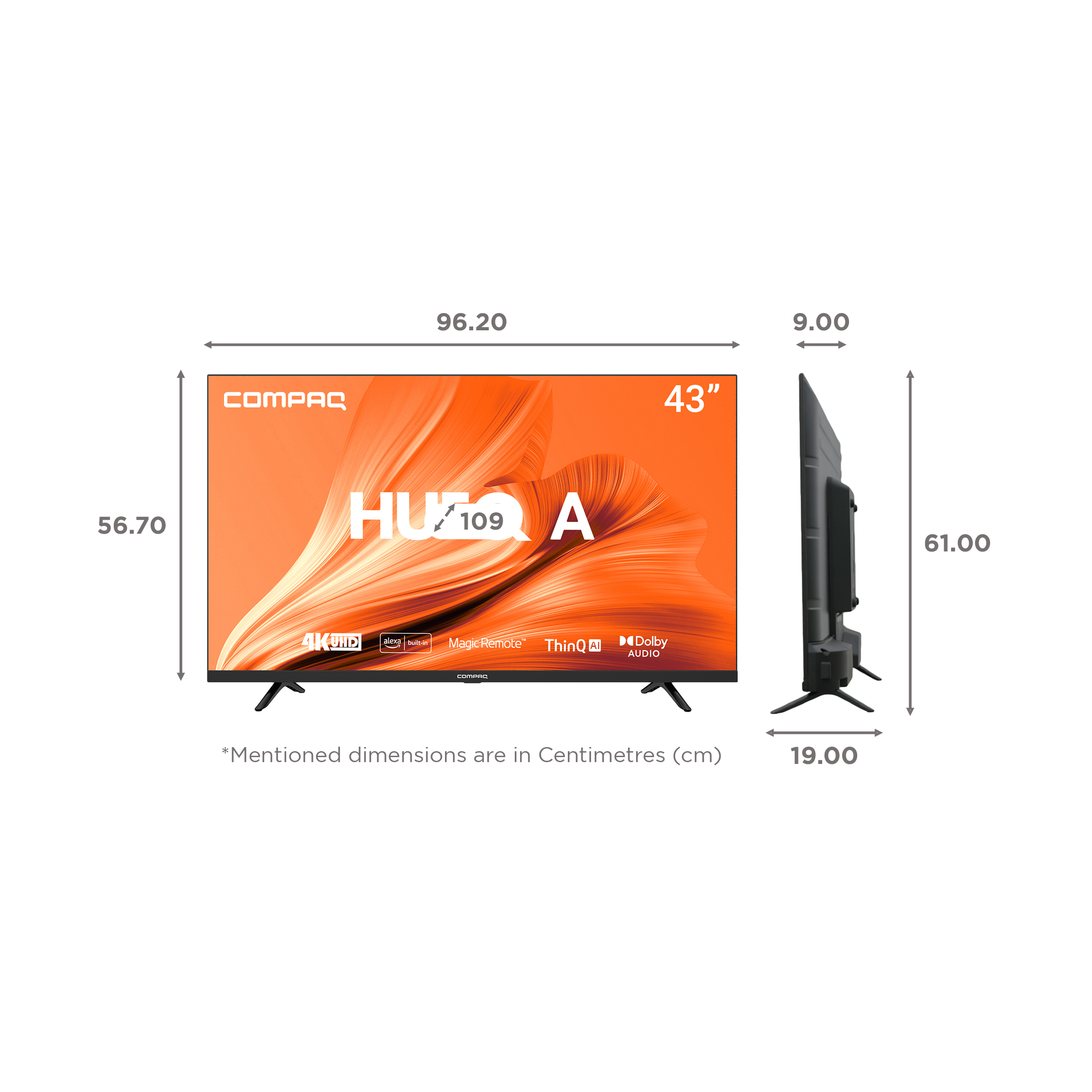 Compaq HUEQ A 109 cm (43 inch) 4K Ultra HD LED WebOS TV with Dolby Audio (2022 model)_2