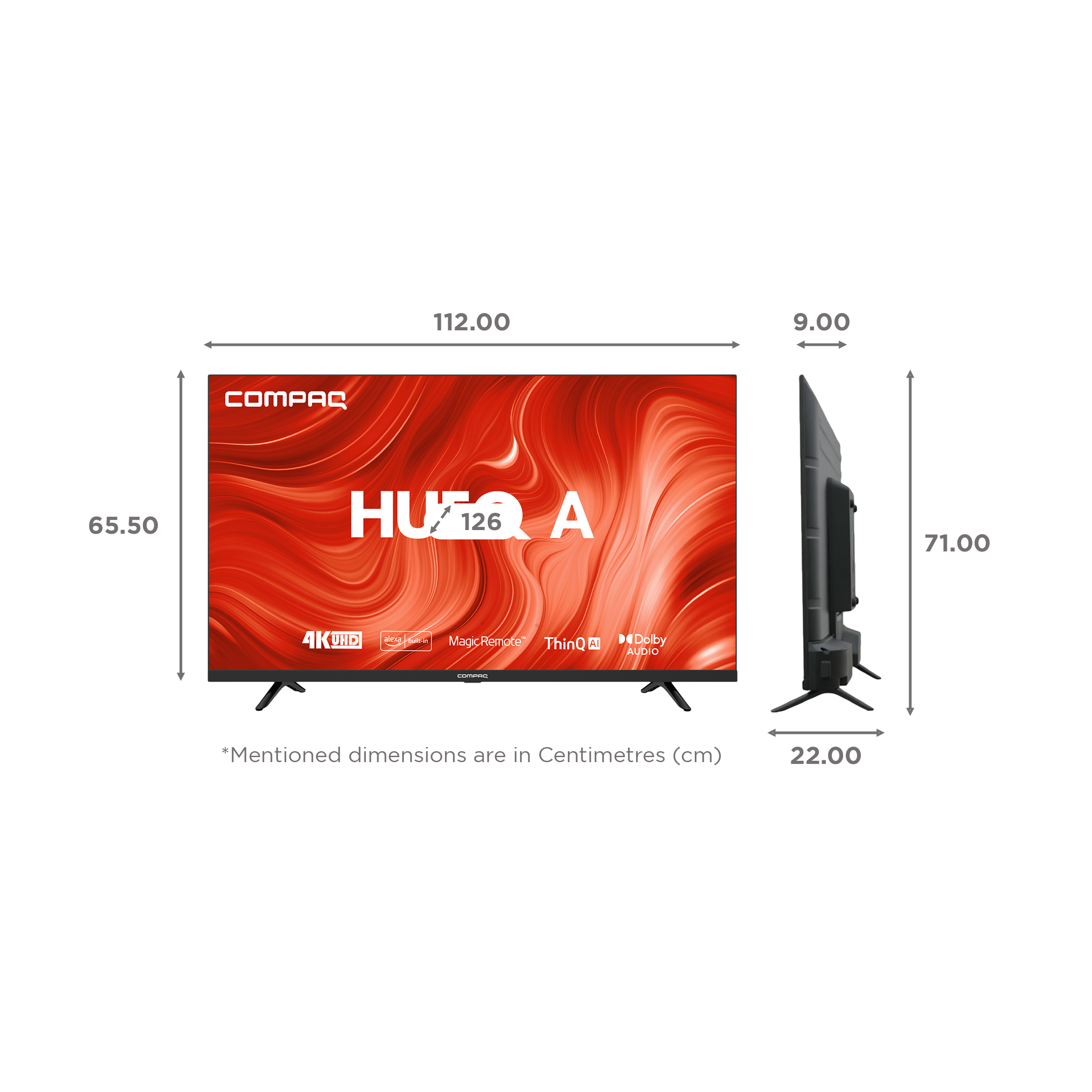 Compaq HUEQ A 126 cm (50 inch) 4K Ultra HD webOS TV with Dolby Audio (2022 model)_2