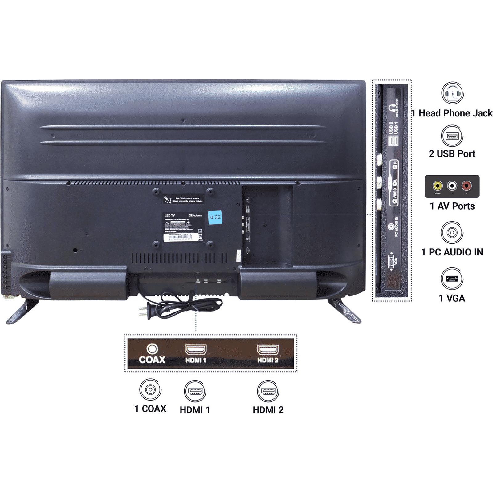 XElectron 80 cm (32 inch) HD Ready TV with Bezel Less Display (2023 model)_9